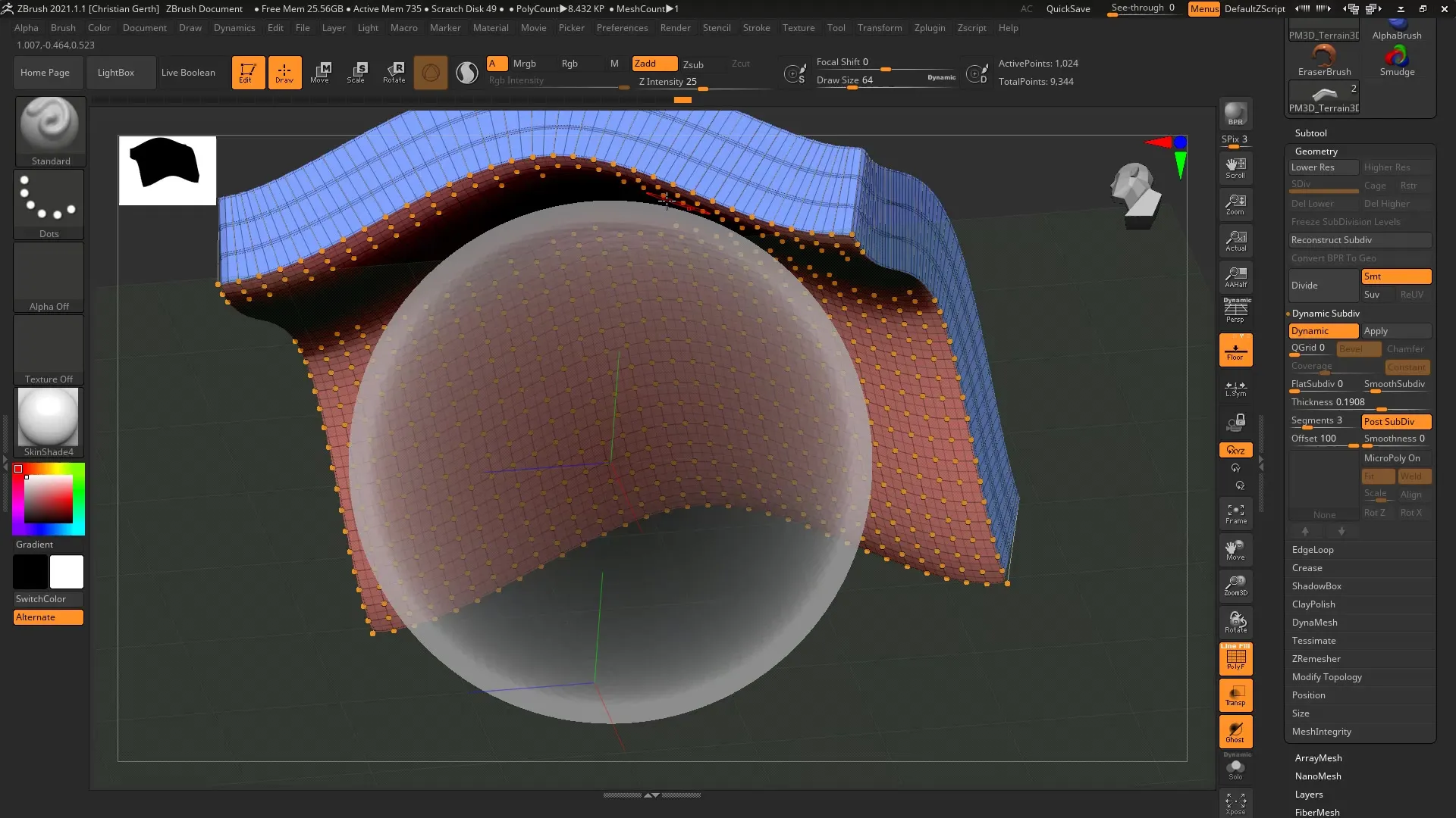 ZBrush 2021: Dynamic Thickness for Effective Mesh Design