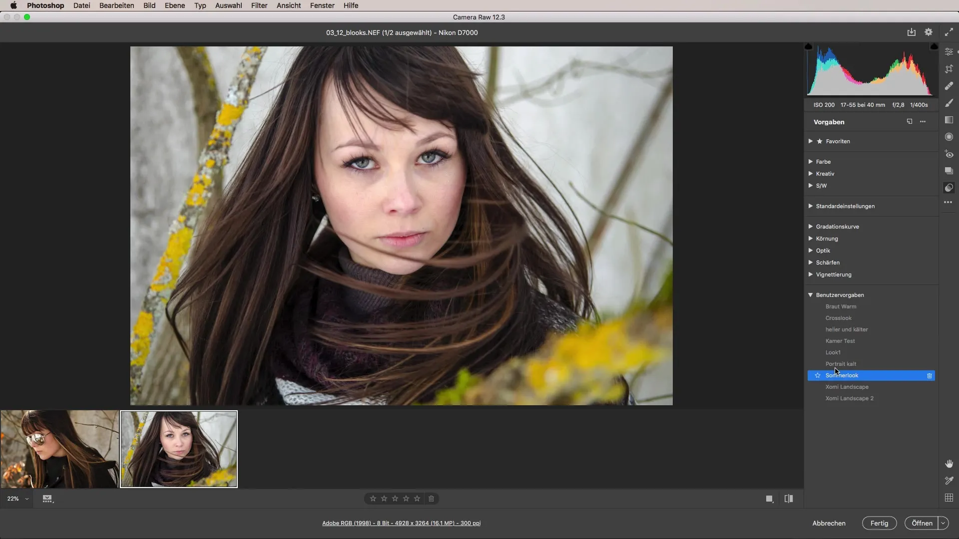 Sommerliche Looks in Camera Raw erstellen Sommerliche Looks in Camera Raw erstellen