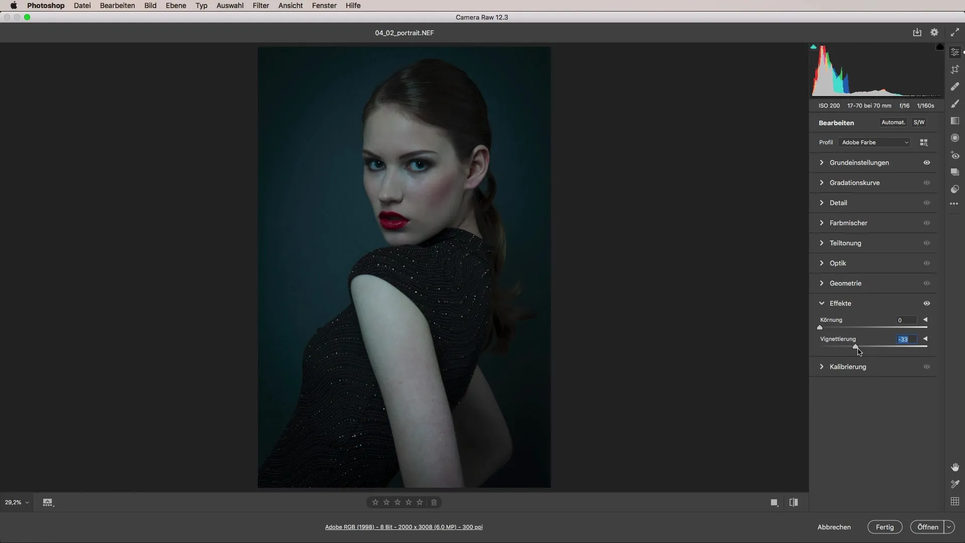 Portraits professionell bearbeiten mit Camera Raw