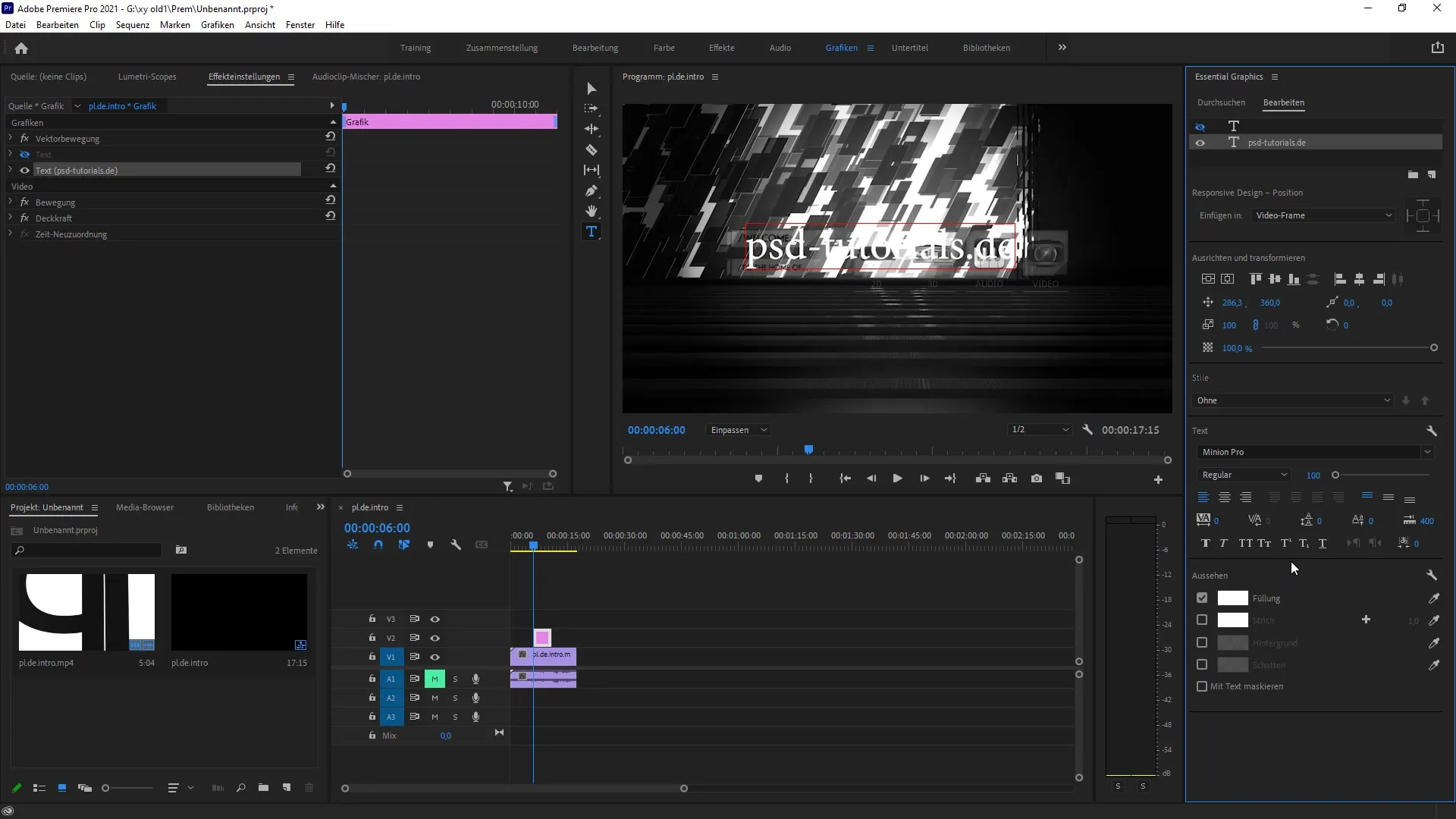 Textverläufe gestalten in Premiere Pro Textverläufe gestalten in Premiere Pro