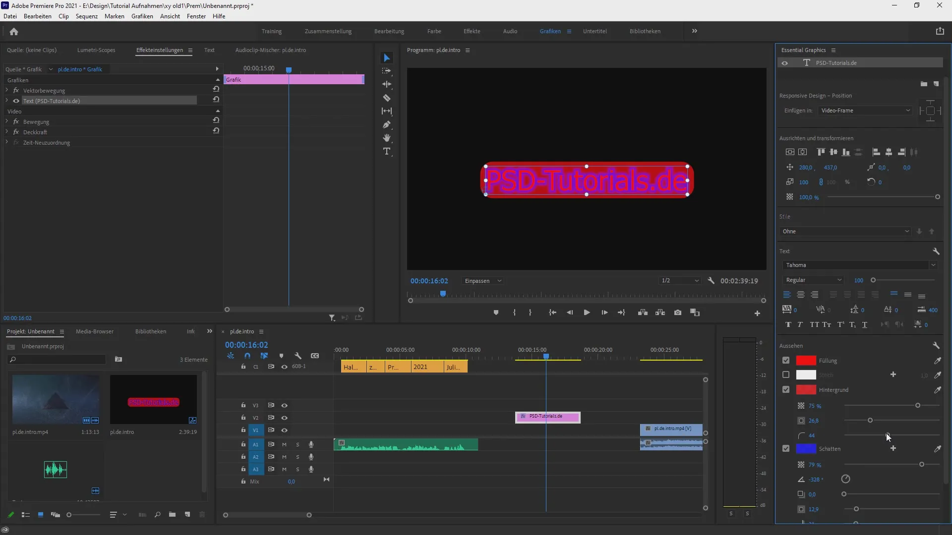 Mehrfachschatten und runde Ecken in Premiere Pro CC Mehrfachschatten und runde Ecken in Premiere Pro CC