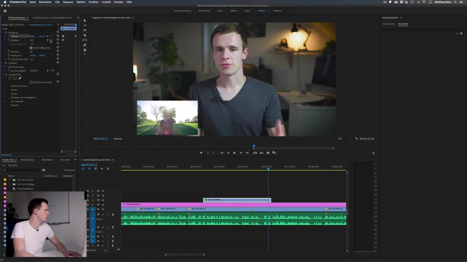 Criar efeito de imagem em imagem no Premiere Pro CC