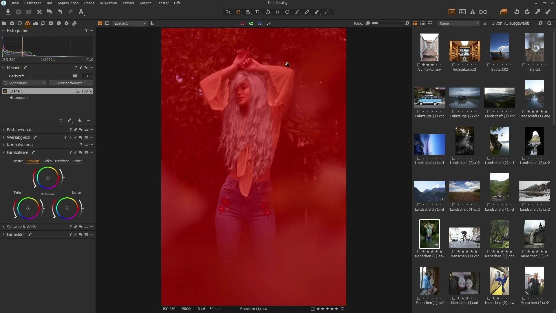 Effektiva lager använda i Capture One Pro
