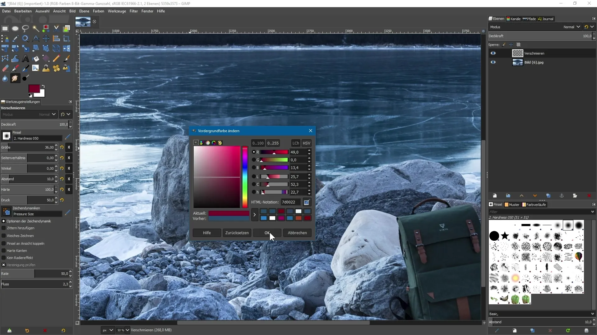 GIMP 2.10：新しいブレンドツールを効果的に使う