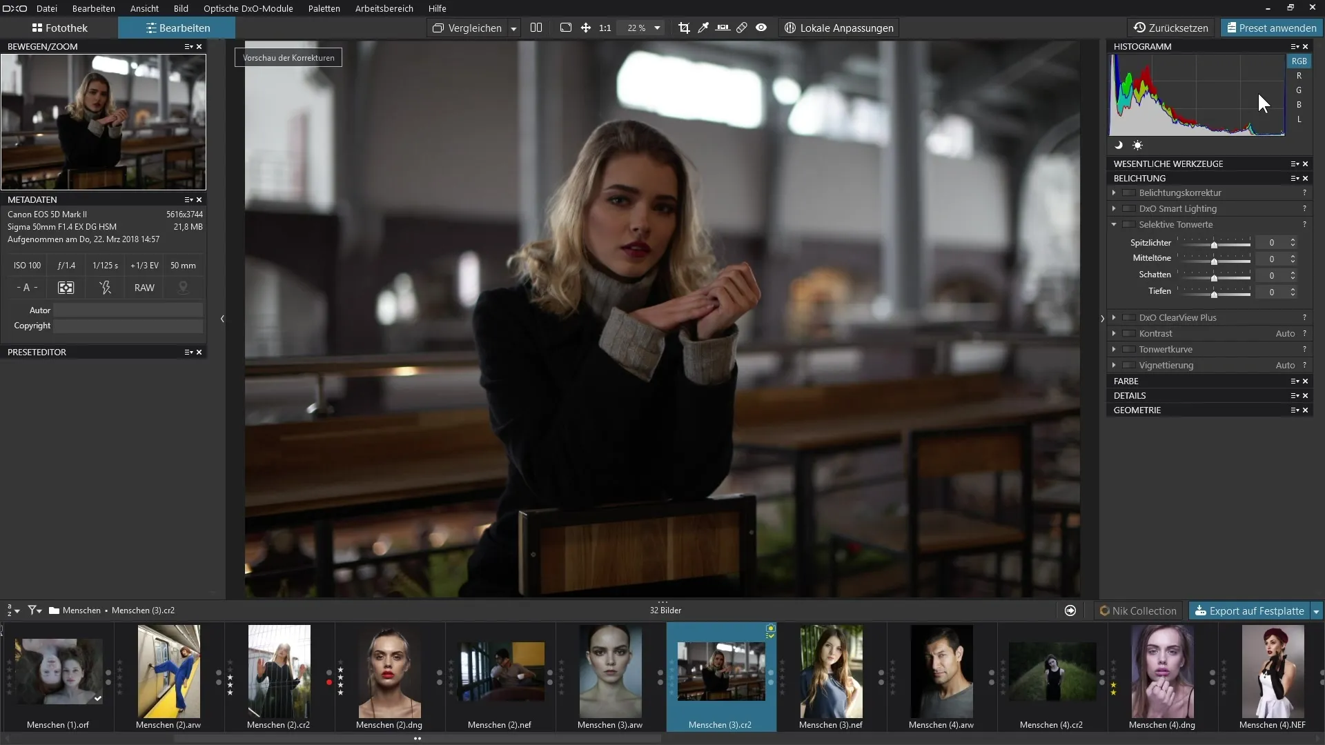 Uso eficaz de tons seletivos no DxO PhotoLab