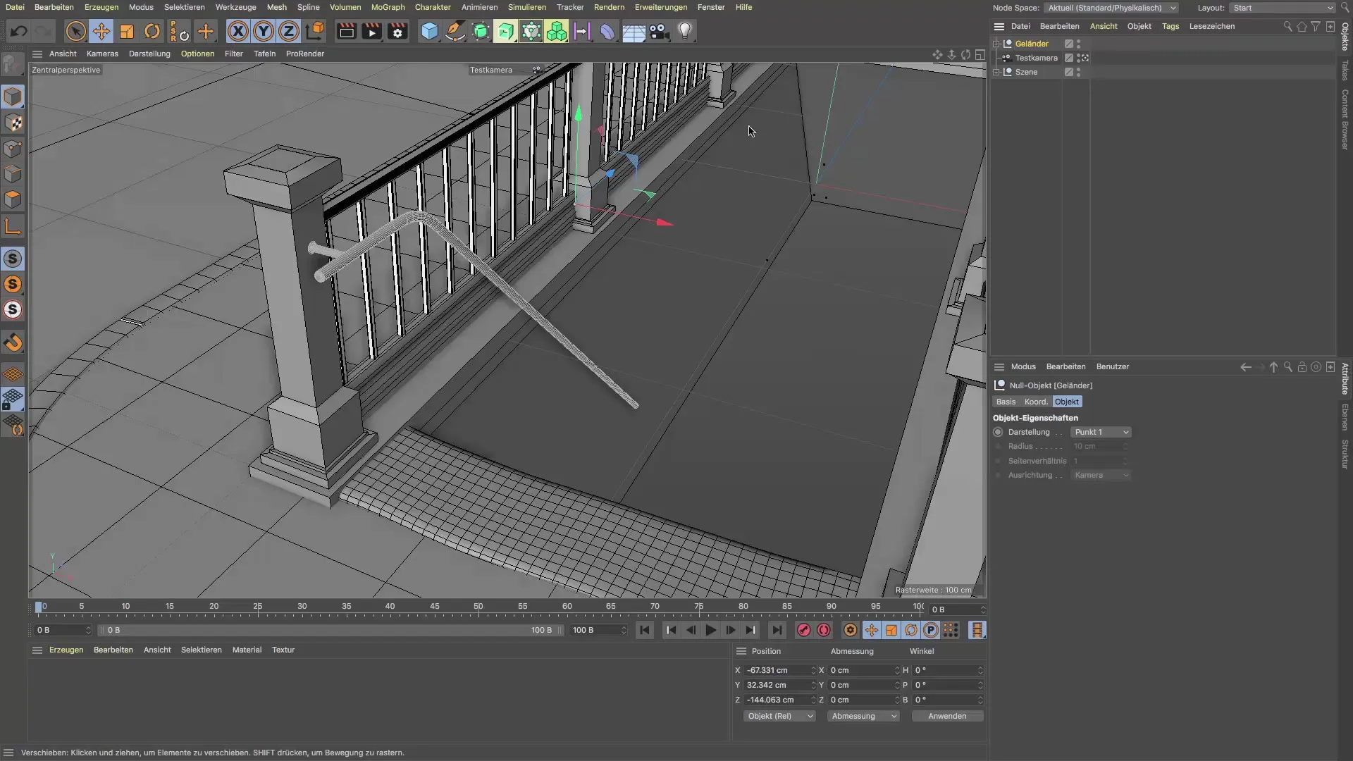 Cinema 4D: So erstellst du Geländer und Leuchten effizient