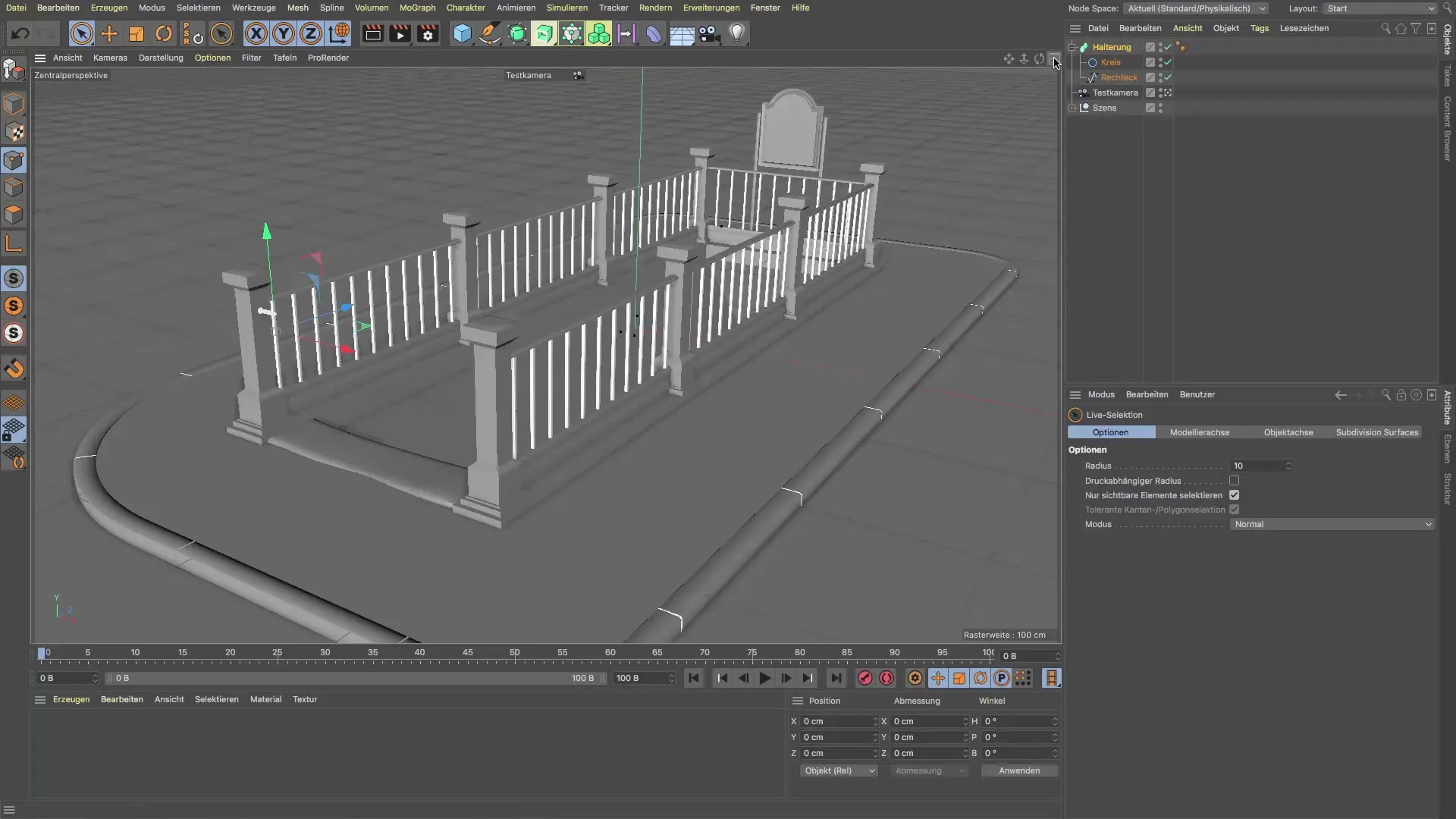 Cinema 4D: So erstellst du Geländer und Leuchten effizient