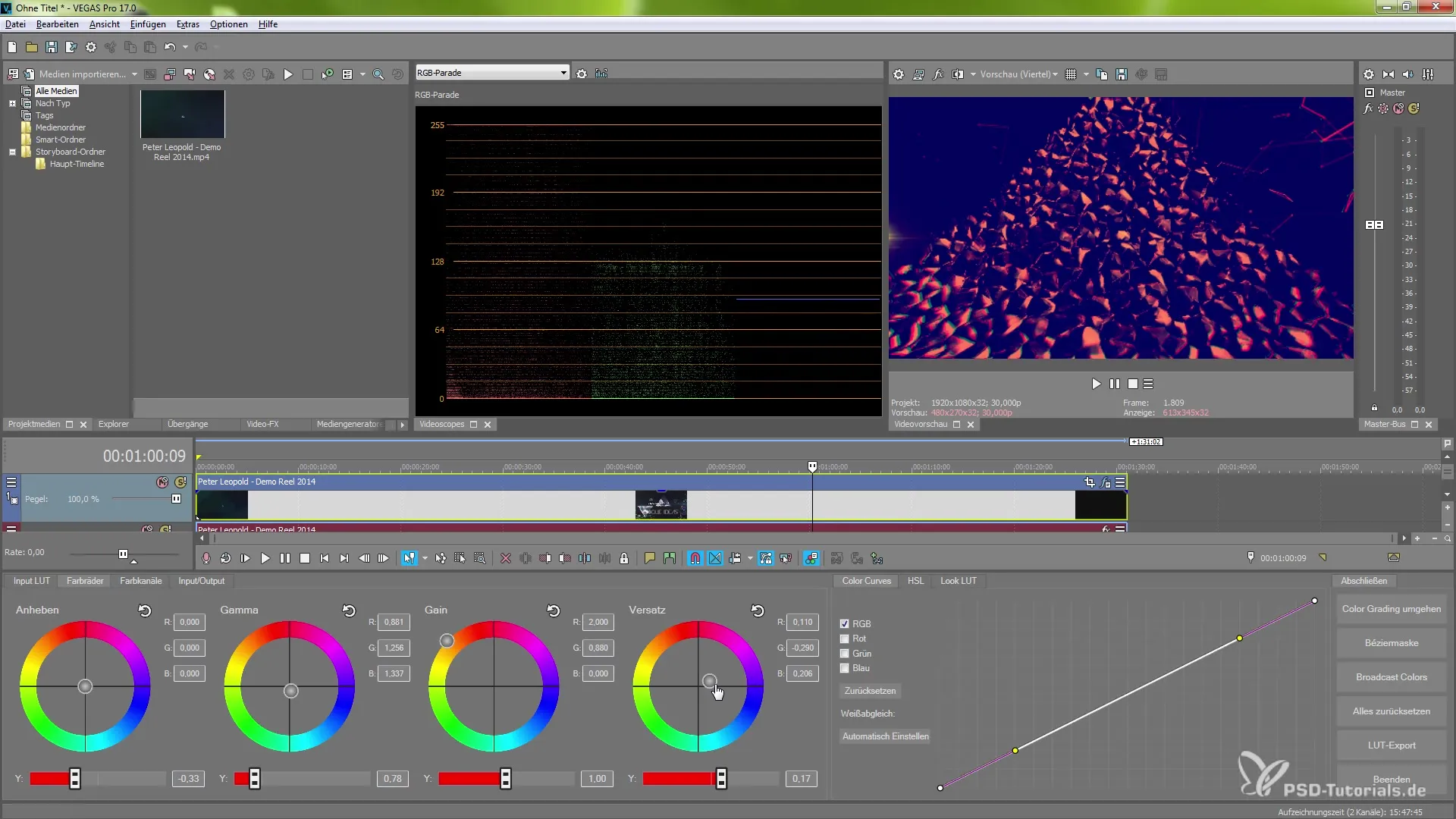 Corrección de color con MAGIX VEGAS Pro 17 para videos rentables