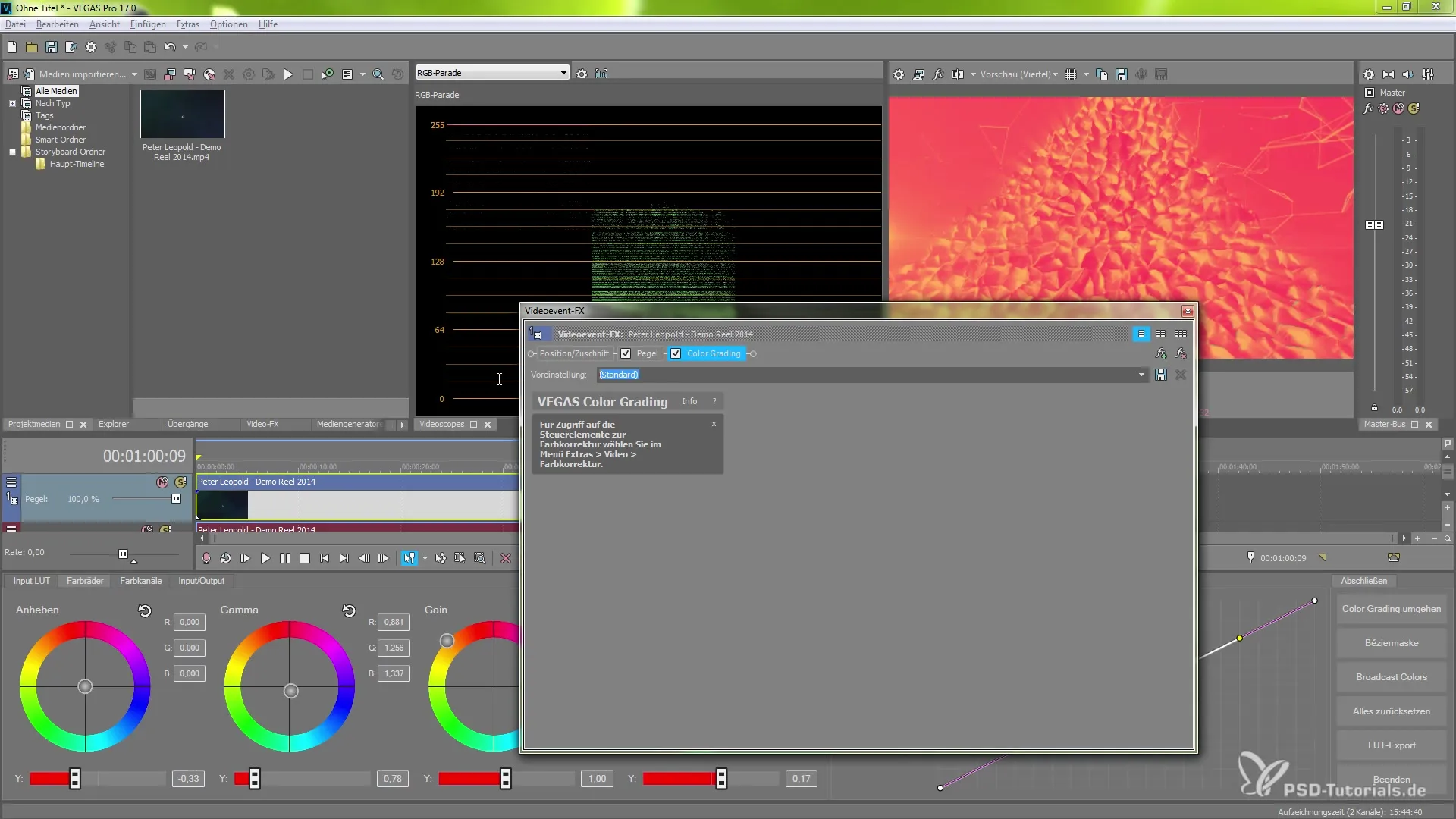 Corrección de color con MAGIX VEGAS Pro 17 para videos rentables