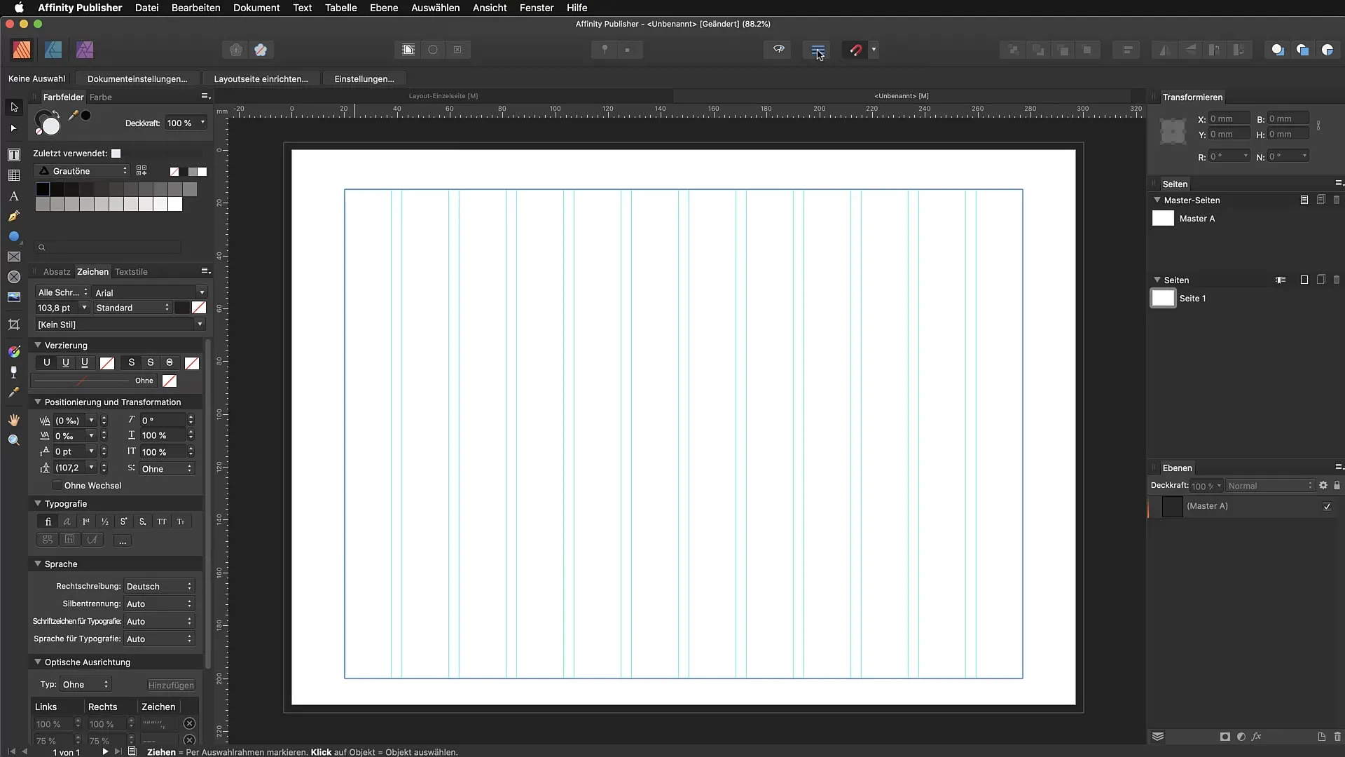 Effectief raster maken in Affinity Publisher