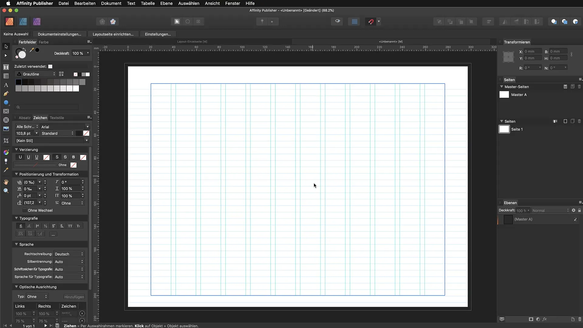 Effectief raster maken in Affinity Publisher