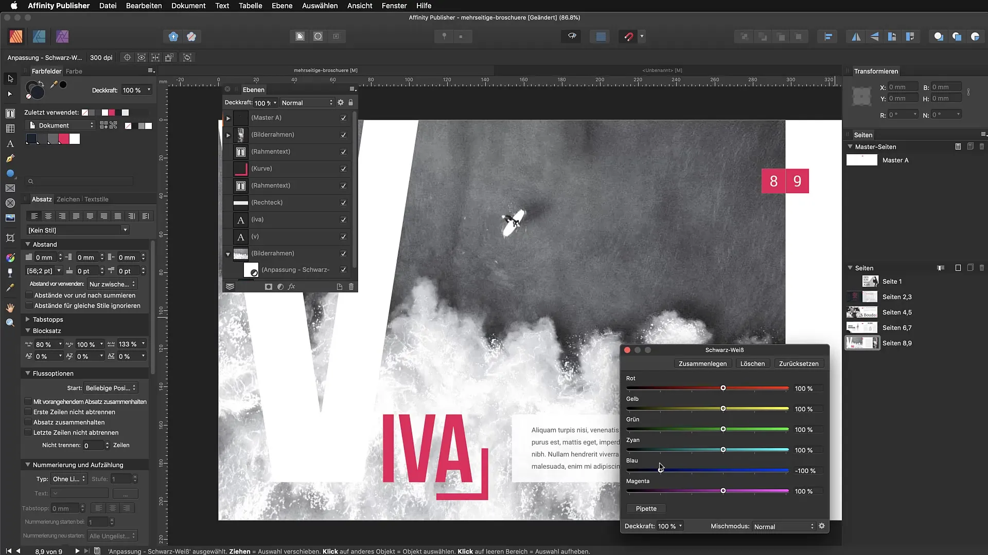 Snelle beeldcorrecties met Affinity Publisher