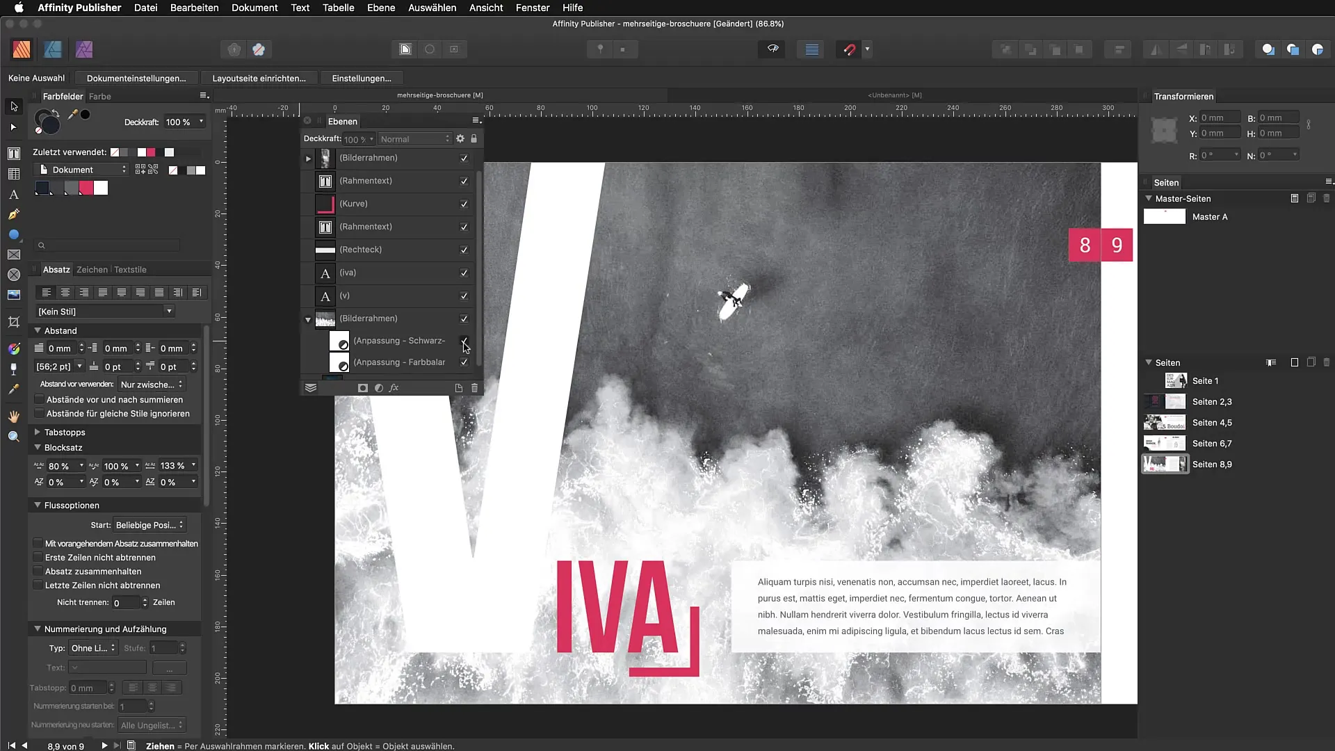 Snelle beeldcorrecties met Affinity Publisher