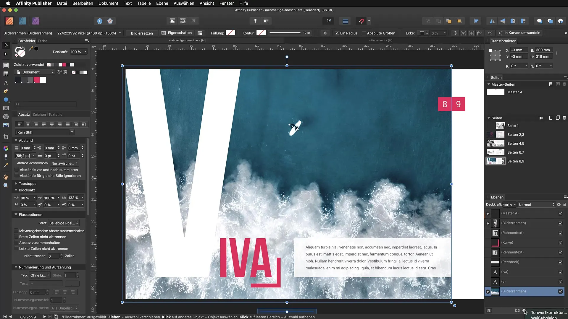 Snelle beeldcorrecties met Affinity Publisher