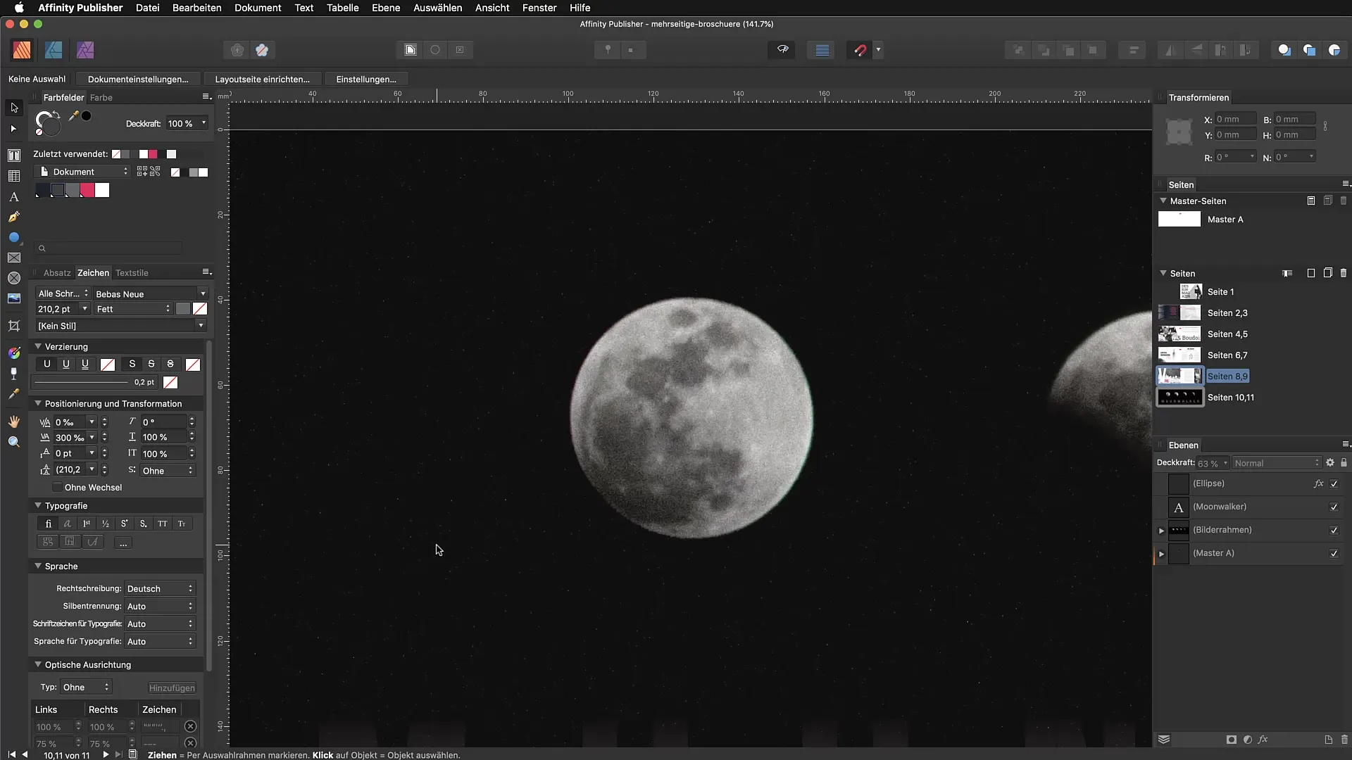 Gerichtelijk kunstmatig ruis gebruiken in Affinity Publisher