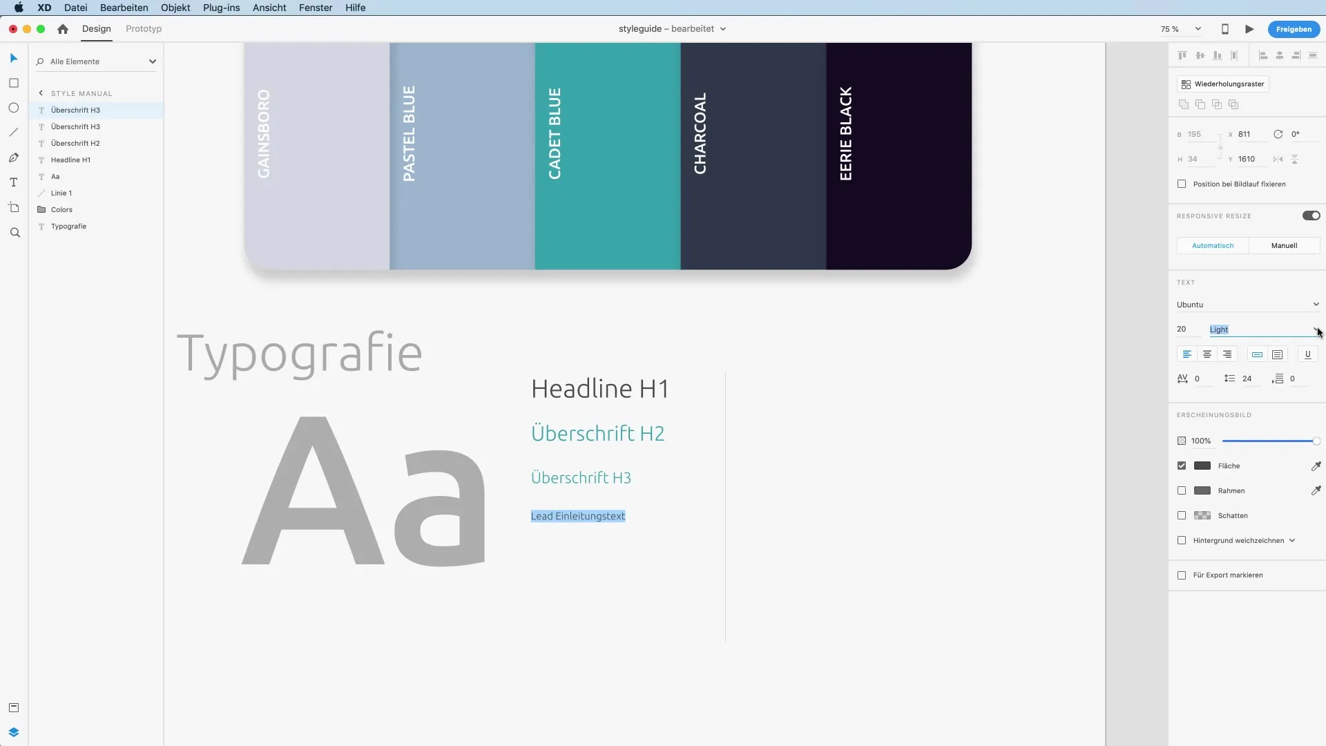 Hatékony tipográfia az Adobe XD-ben - Lépésről lépésre útmutató