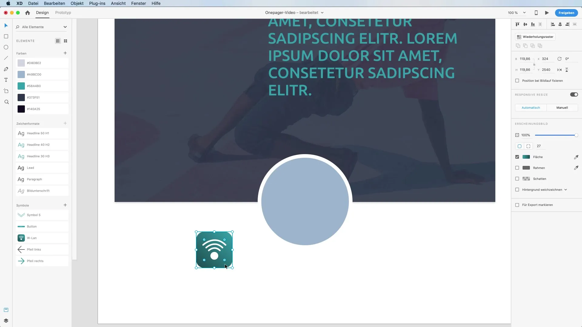 Egy oldalas hatékony kialakítása Adobe XD-vel – 1. rész