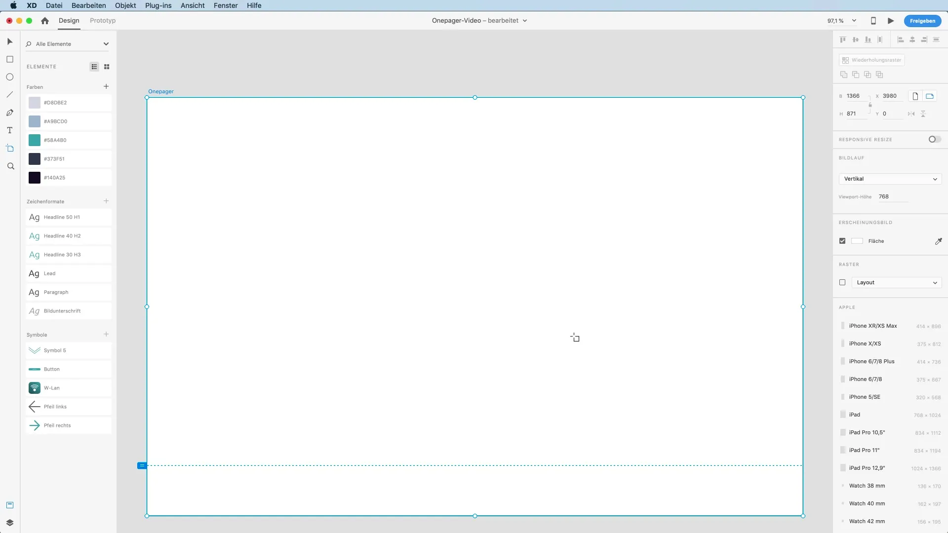 Egyoldalas hatékony tervezése az Adobe XD-vel – 1. rész