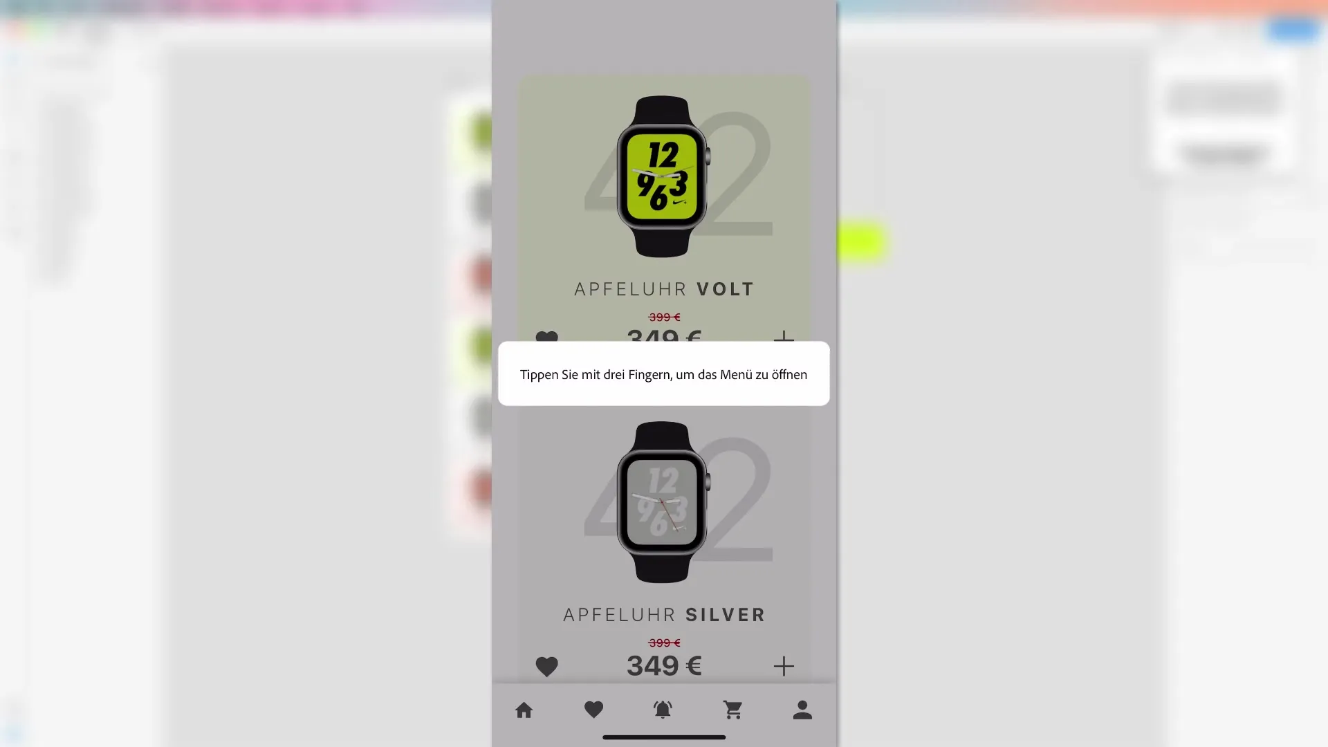 Prototípus élő teszt az Adobe XD-vel