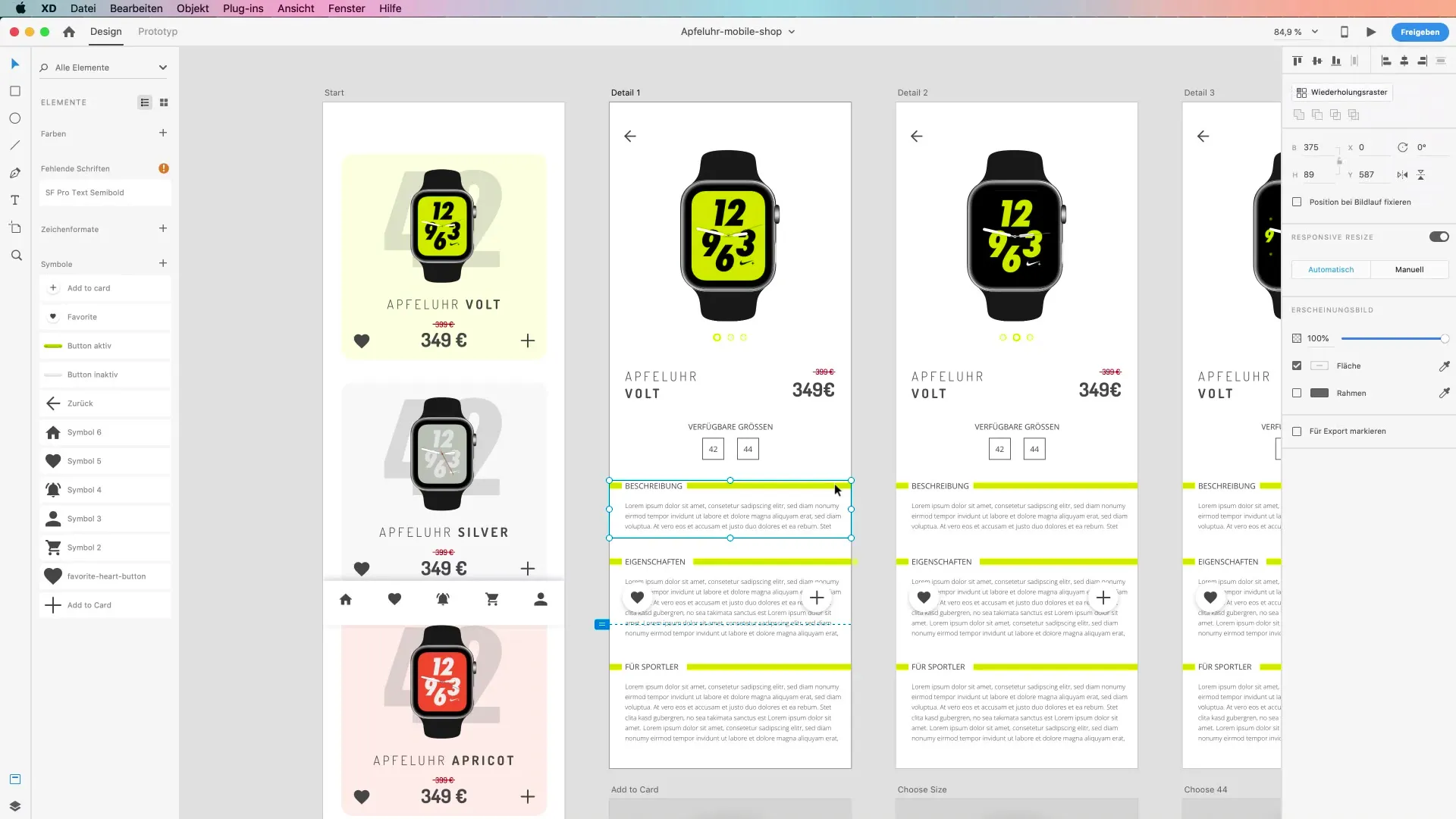 Prototípus élő teszt Adobe XD-vel