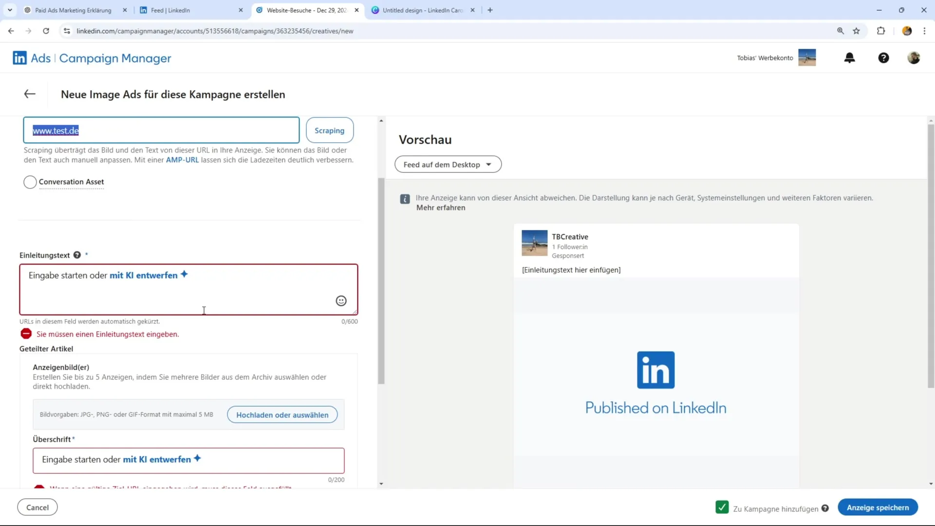 Erfolgreiche LinkedIn Ads im B2B-Bereich - So erstellst du sie