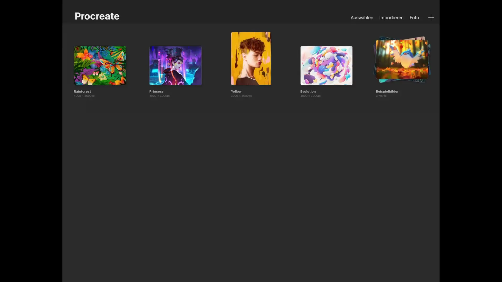Organizzare efficacemente la galleria in Procreate
