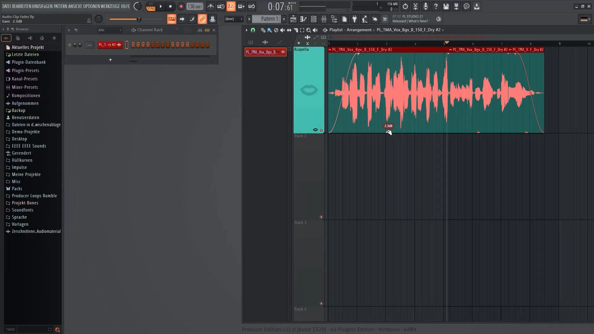 FL Studio 21: 오디오 클립 페이드 올바르게 사용하기