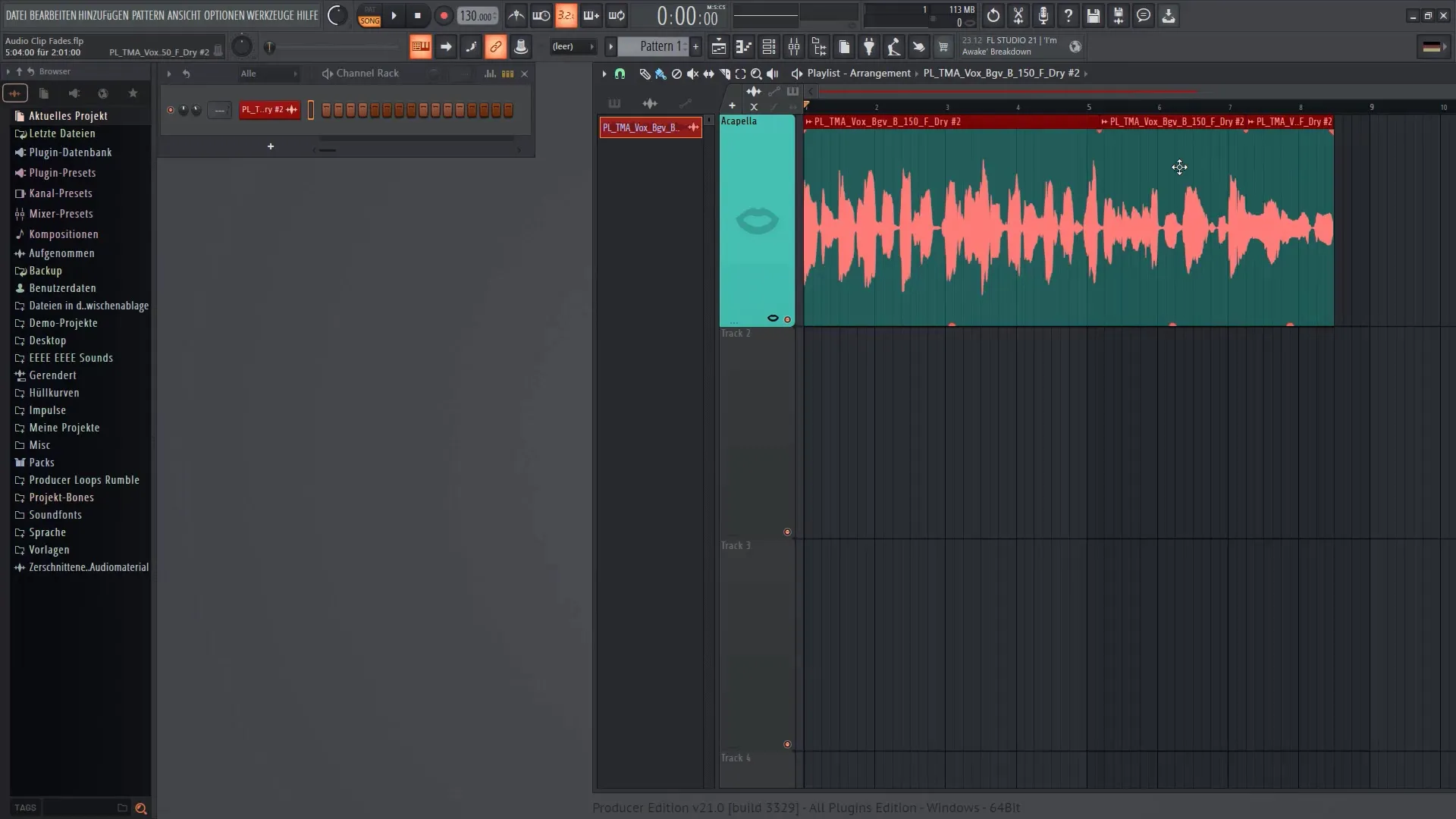 FL Studio 21: 오디오 클립 페이드 올바르게 사용하기