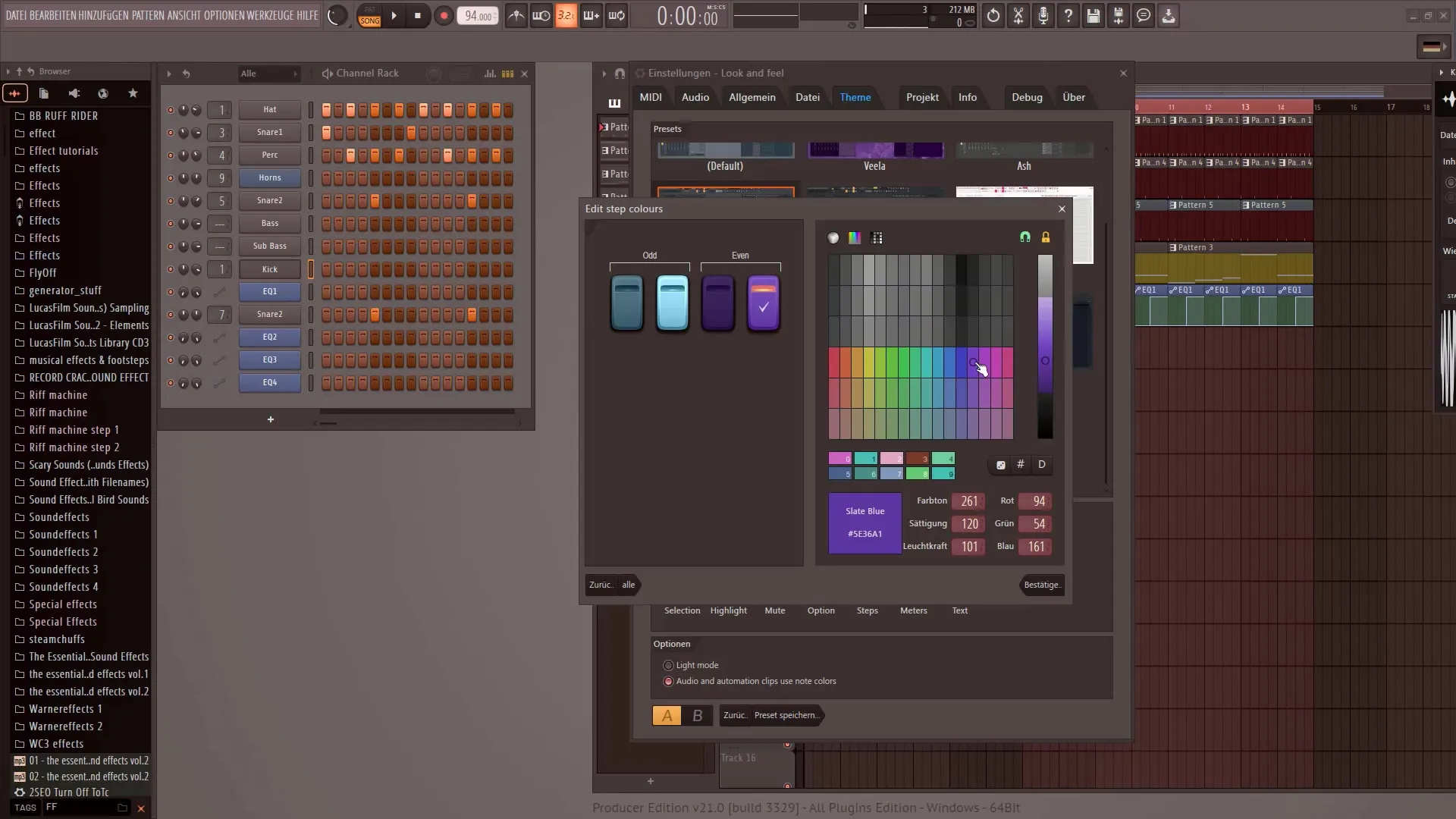 FL Studio 21: 맞춤형 디자인을 위한 새로운 사용자 인터페이스 테마 사용