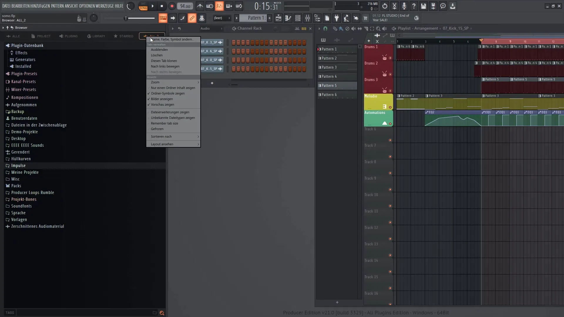 FL Studio 21: 개선된 파일 브라우저