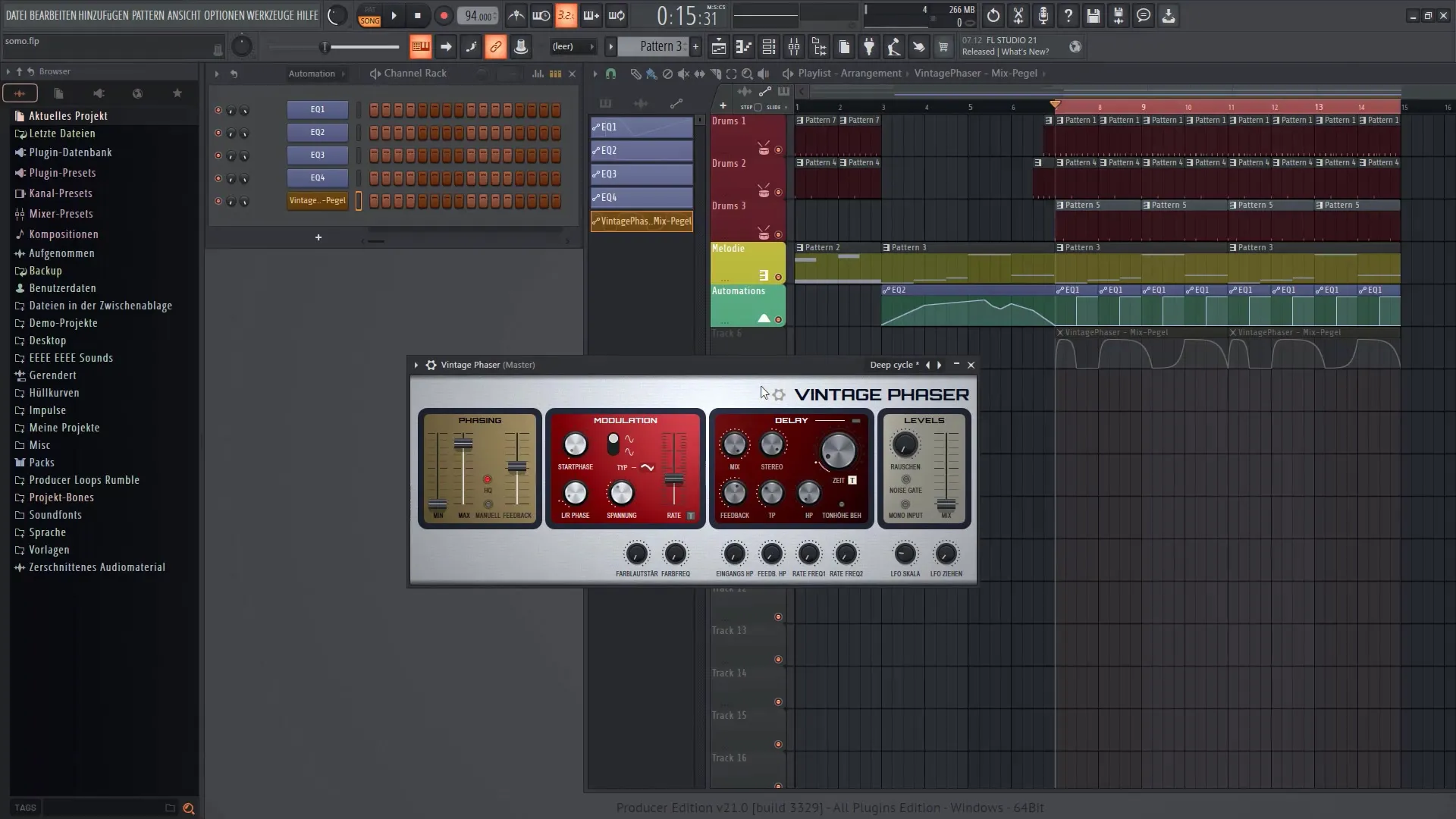 Erlebe die Klänge mit Vintage Phaser in FL Studio 21