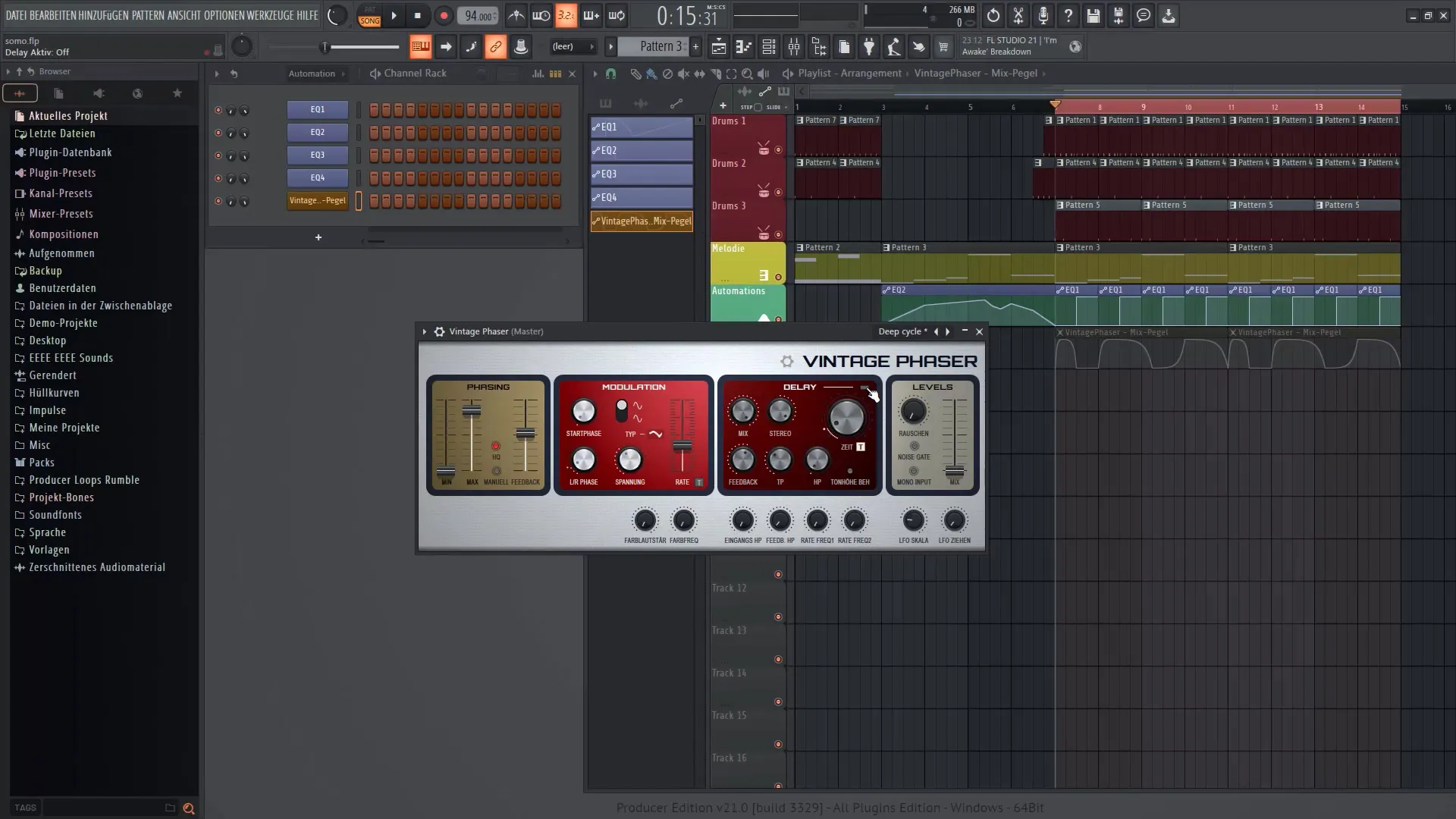 Erlebe die Klänge mit Vintage Phaser in FL Studio 21