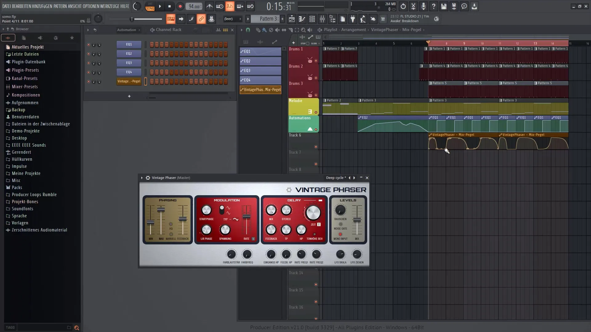 Erlebe die Klänge mit Vintage Phaser in FL Studio 21