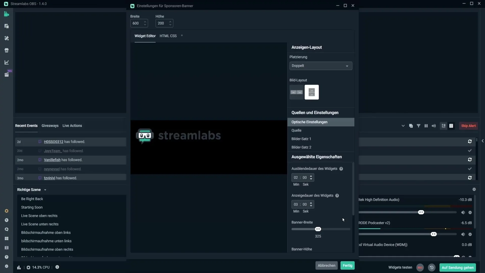 Insertar banners de patrocinadores de manera efectiva en Streamlabs OBS