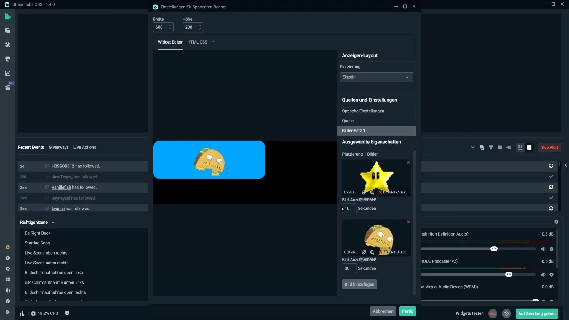 Insertar banners de patrocinadores de forma efectiva en Streamlabs OBS