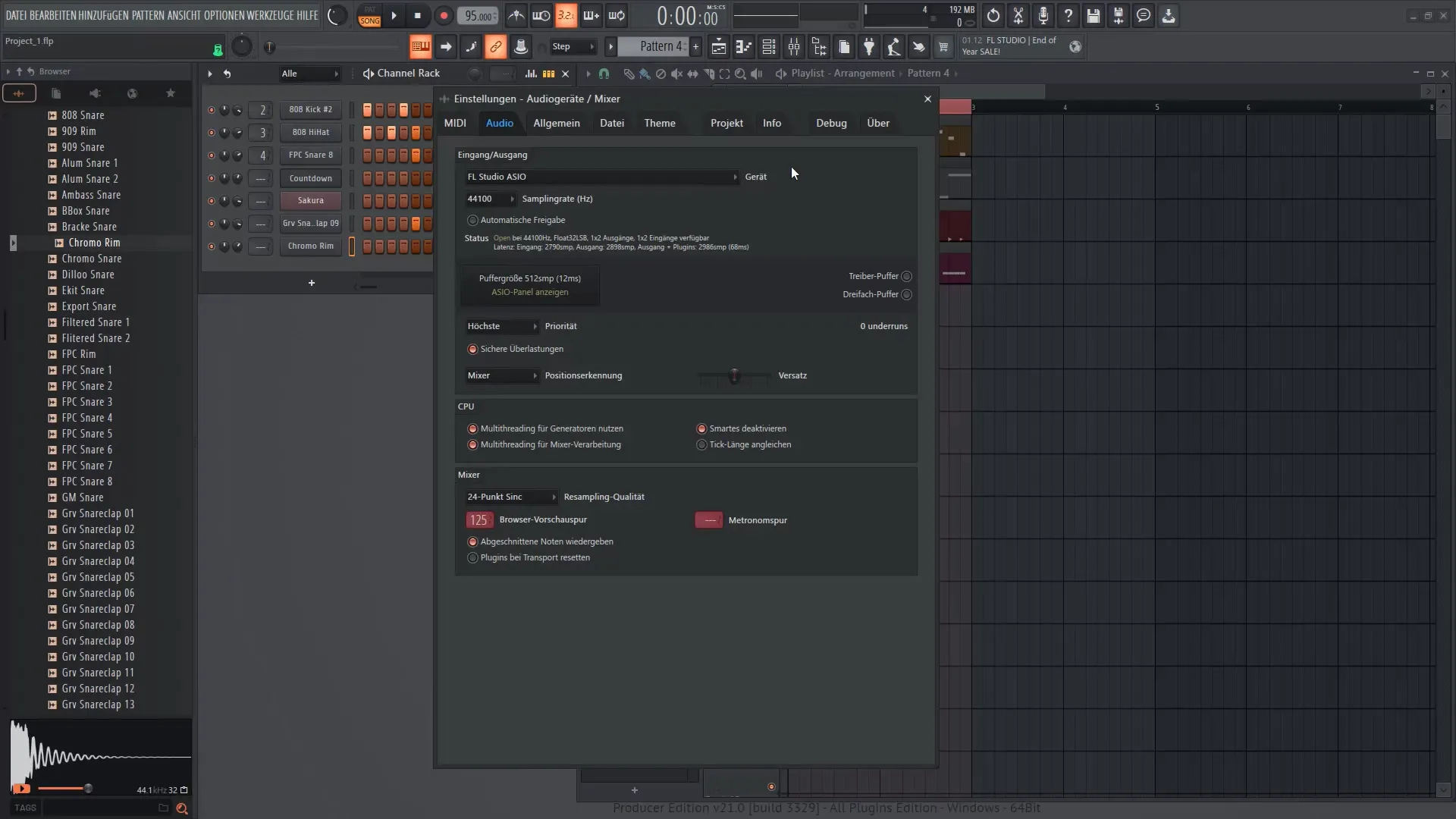 FL Studio 21: Optimal settings for your music production