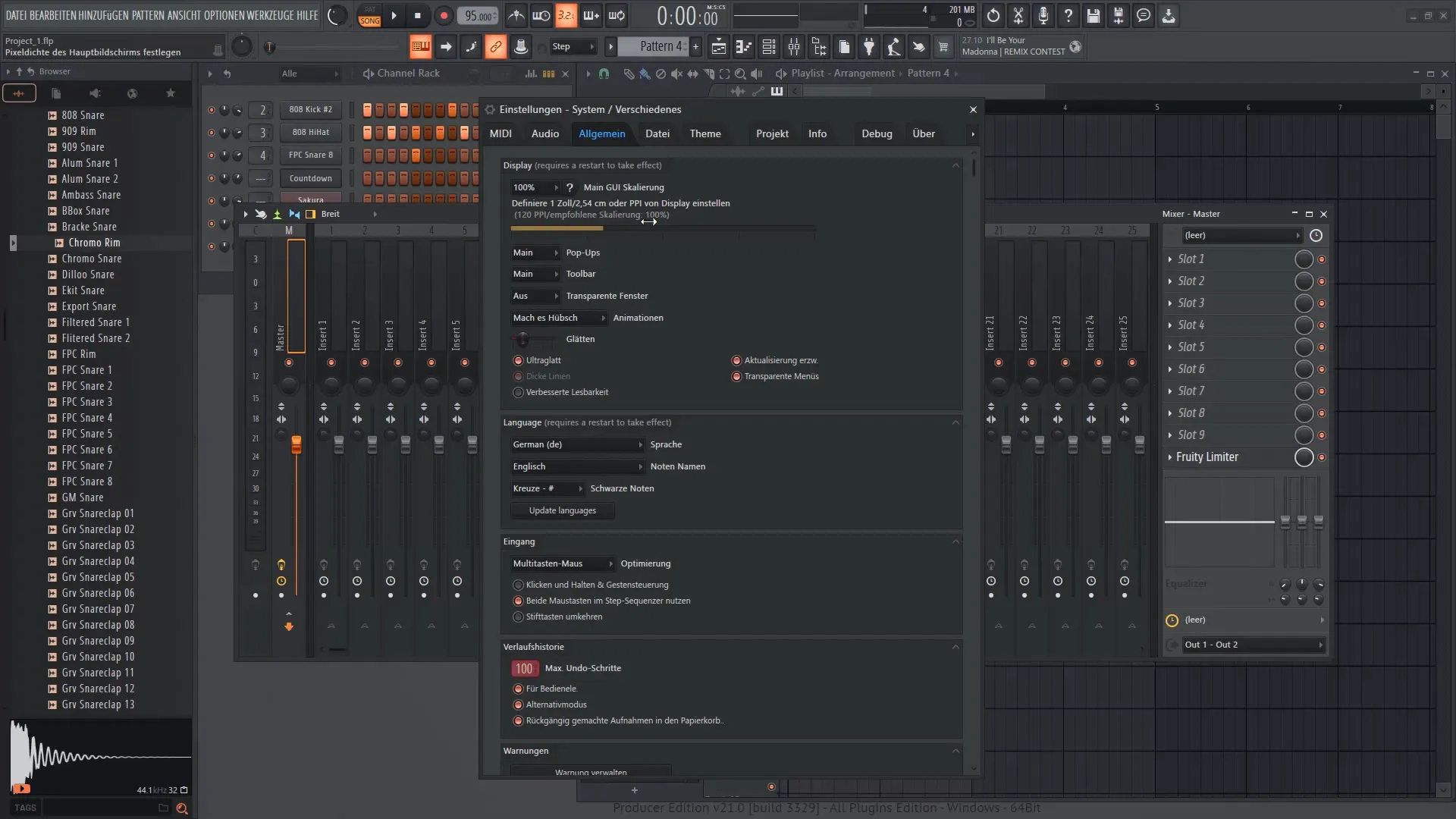 цопе попки $  2 )))))))) FL Studio: Оптимальные настройки для вашего музыкального производства