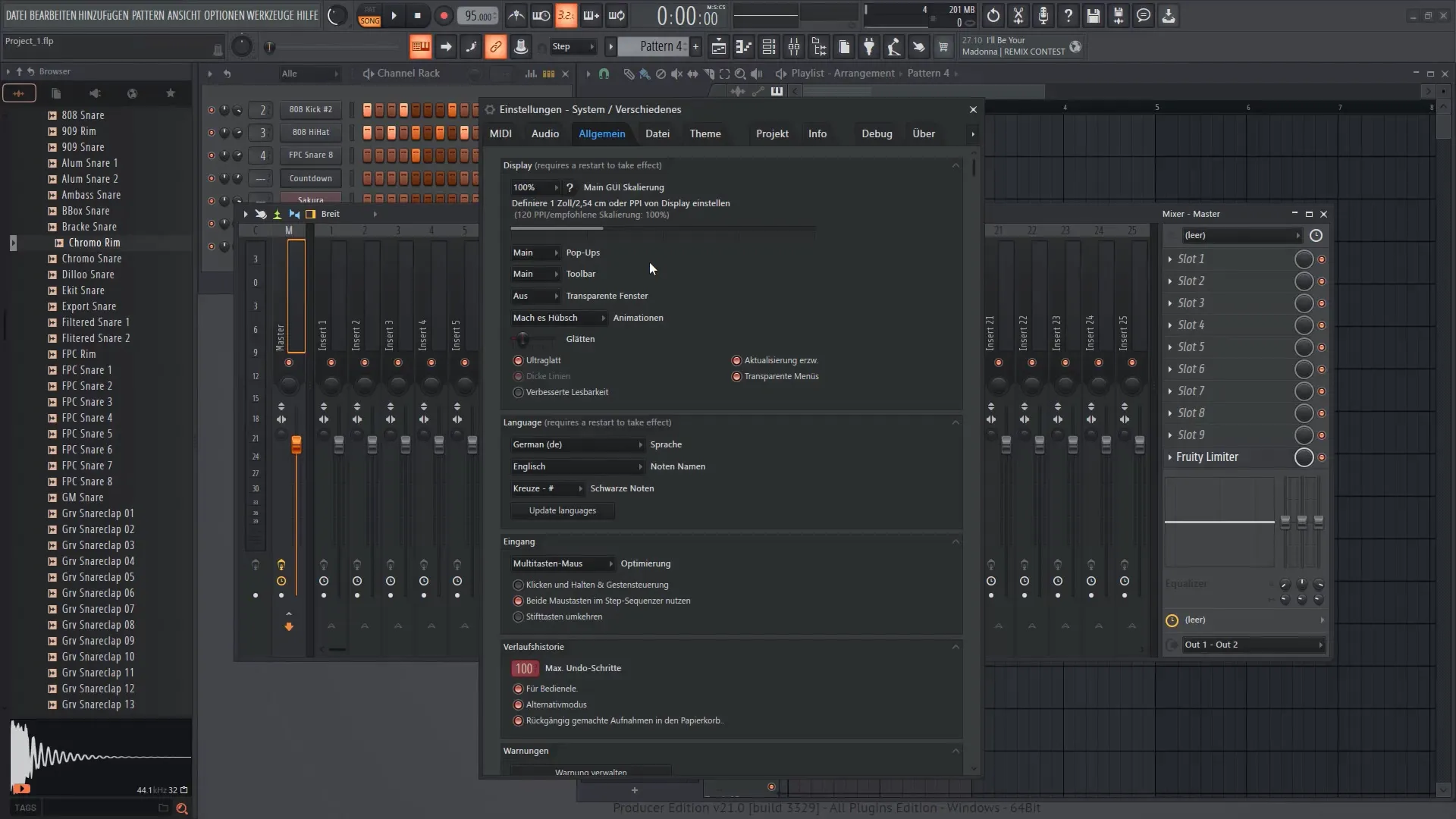 FL Studio 21: Optimal settings for your music production