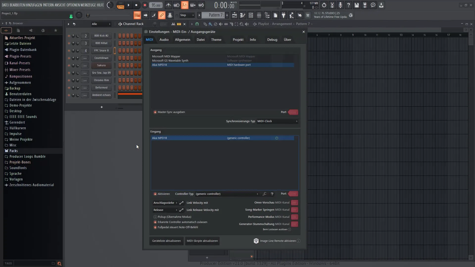 FL Studio 21 - 하드웨어 연결 및 플러그인 관리