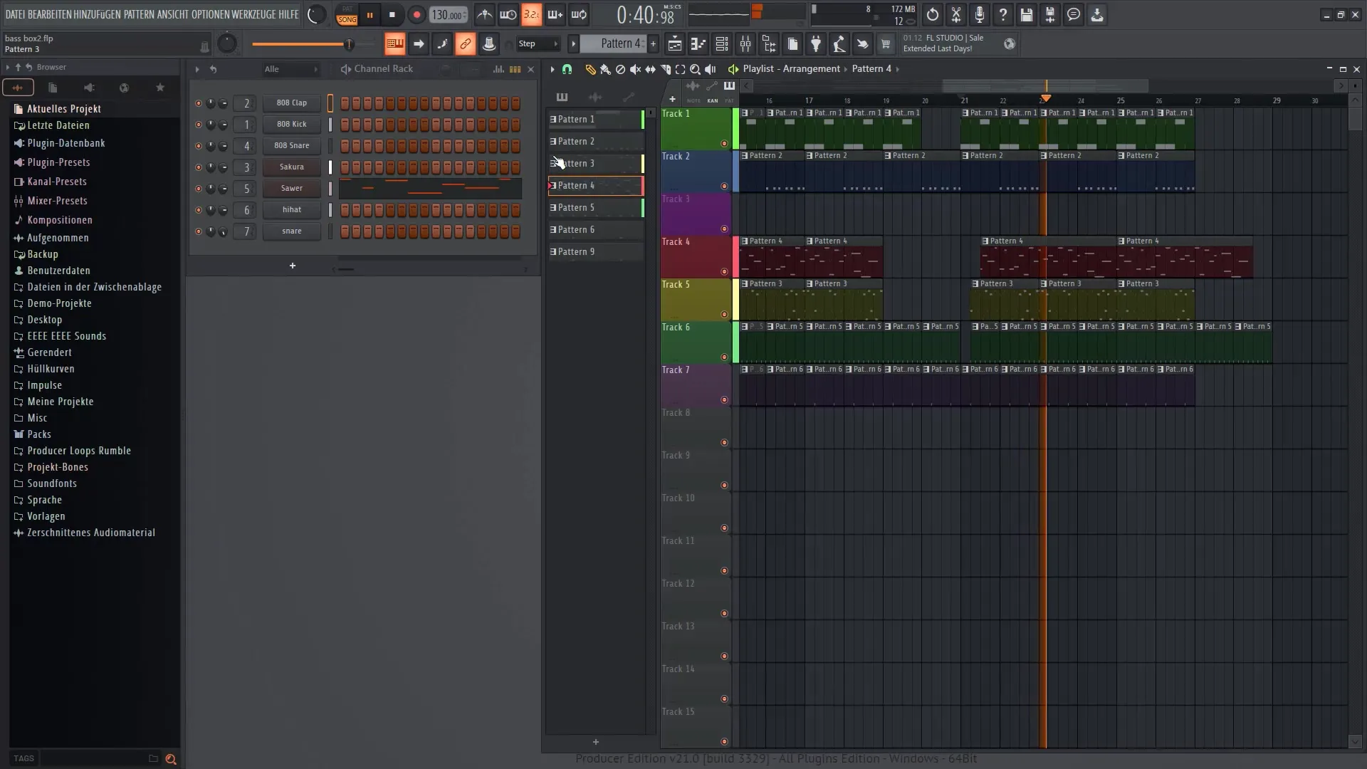 FL Studio 21 - 스텝 시퀀서 및 재생목록을 효과적으로 사용하기