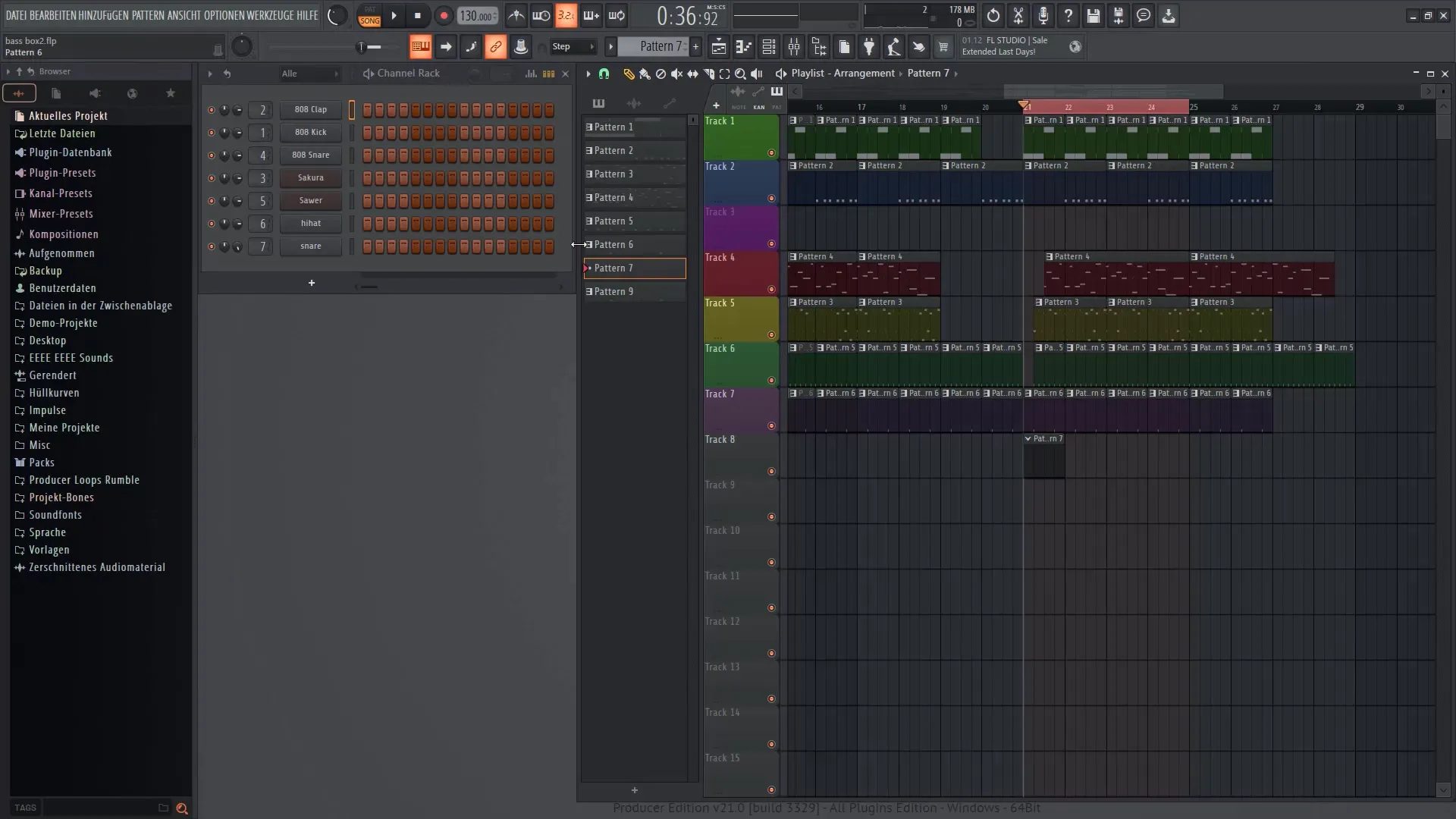 FL Studio 21 - 스텝 시퀀서 및 재생목록을 효과적으로 사용하기