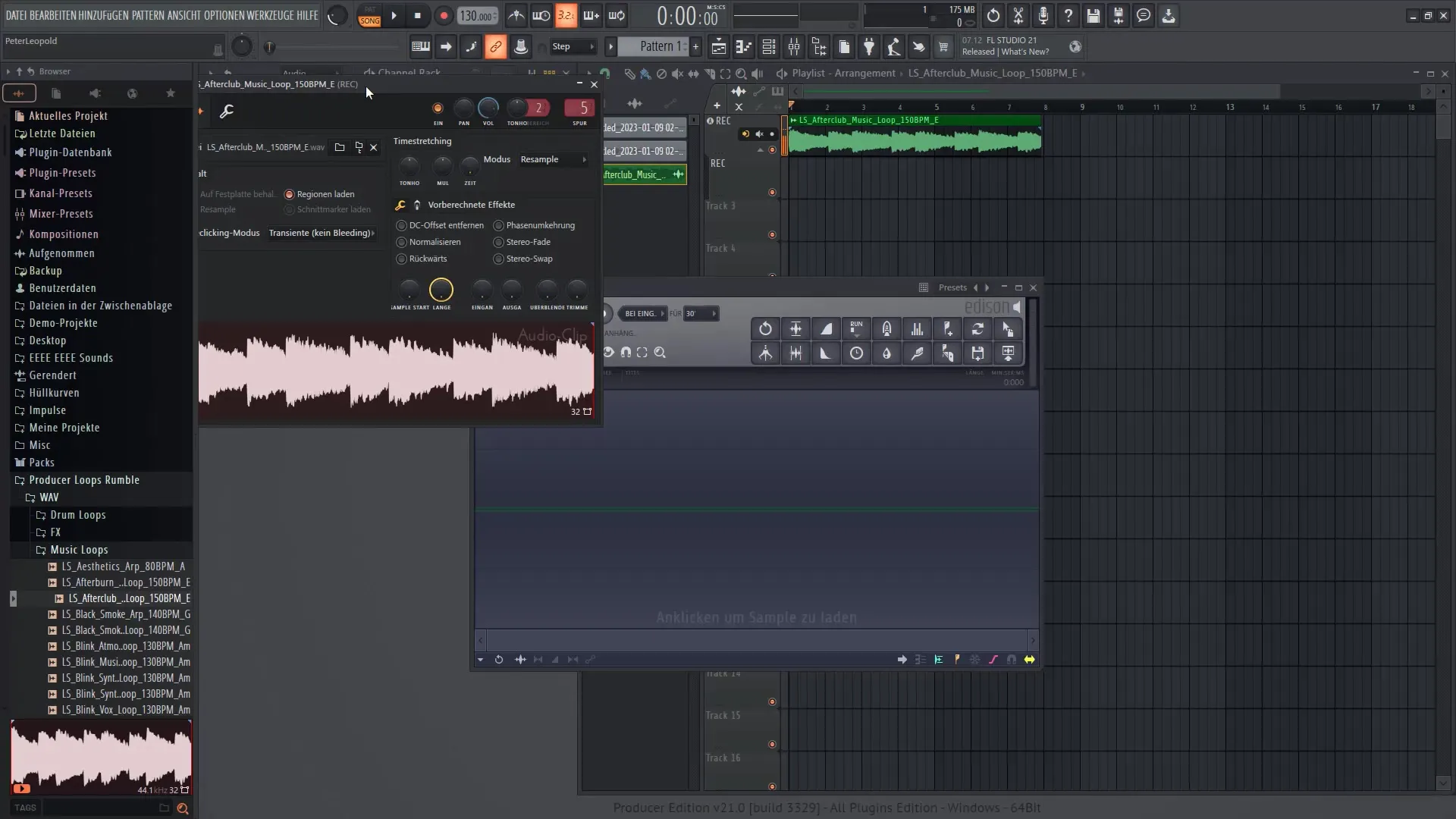 FL Studio 21 튜토리얼: 에디슨의 효과적인 사용, 슬라이싱 및 레코딩하기