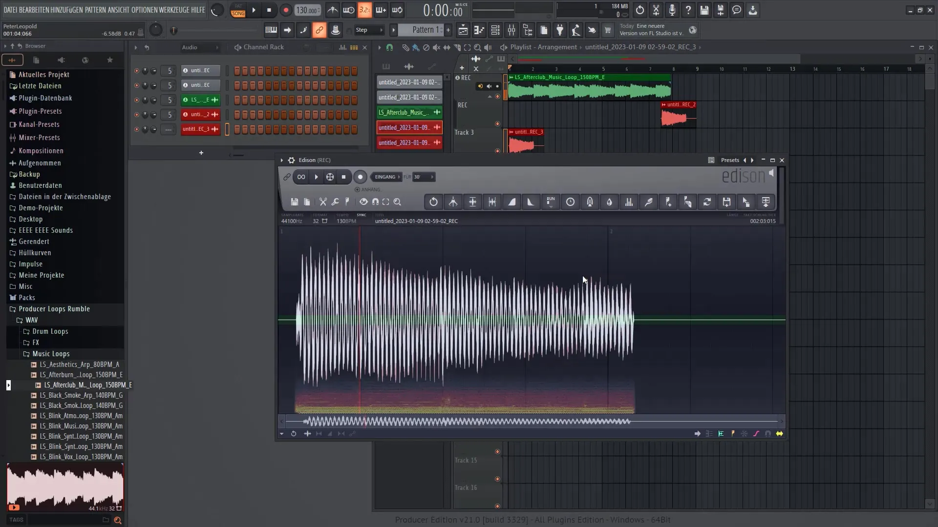 FL Studio 21 튜토리얼: 에디슨의 효과적인 사용, 슬라이싱 및 레코딩하기