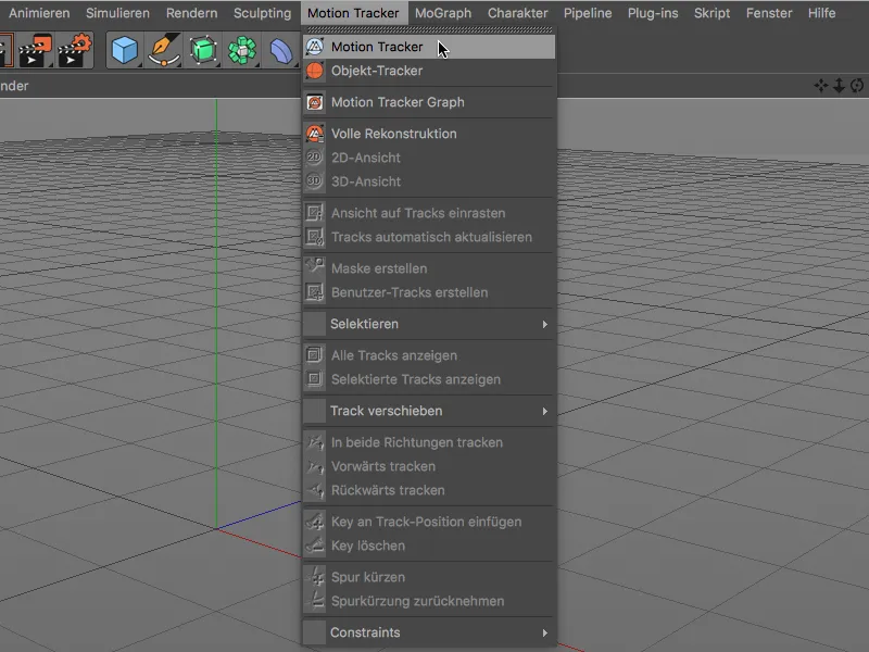 C4D Release 19 – Szenen-Rekonstruktion mit Motion-Tracker