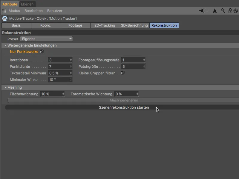 Nieuw in Release 19 - Scènereconstructie met de motion-tracker.