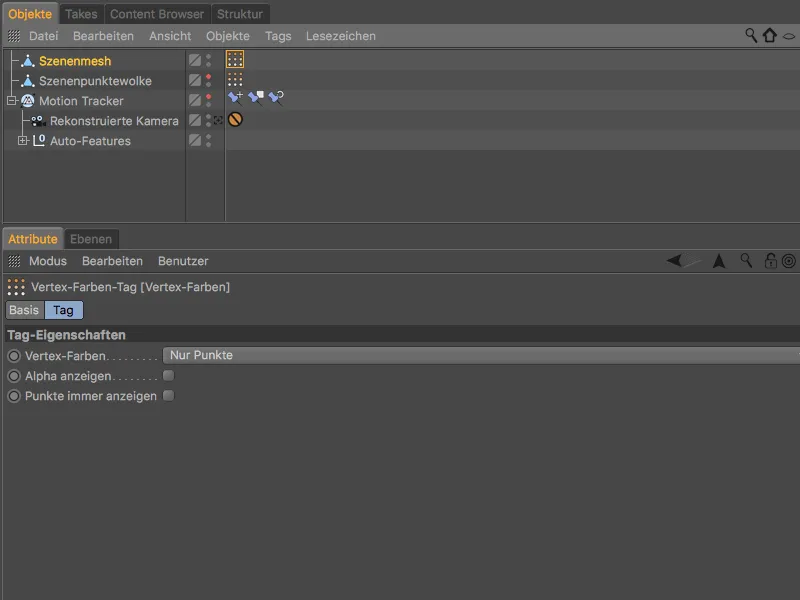 Nieuw in Release 19 - Scène reconstructie met de motion-tracker.
