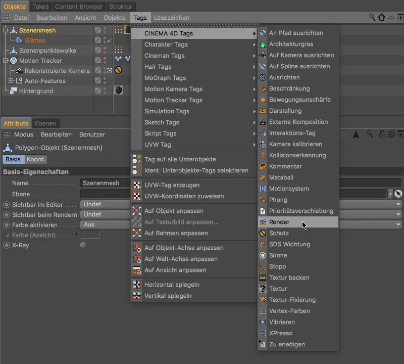 Nieuw in Release 19 - Scène reconstructie met de motion-tracker.