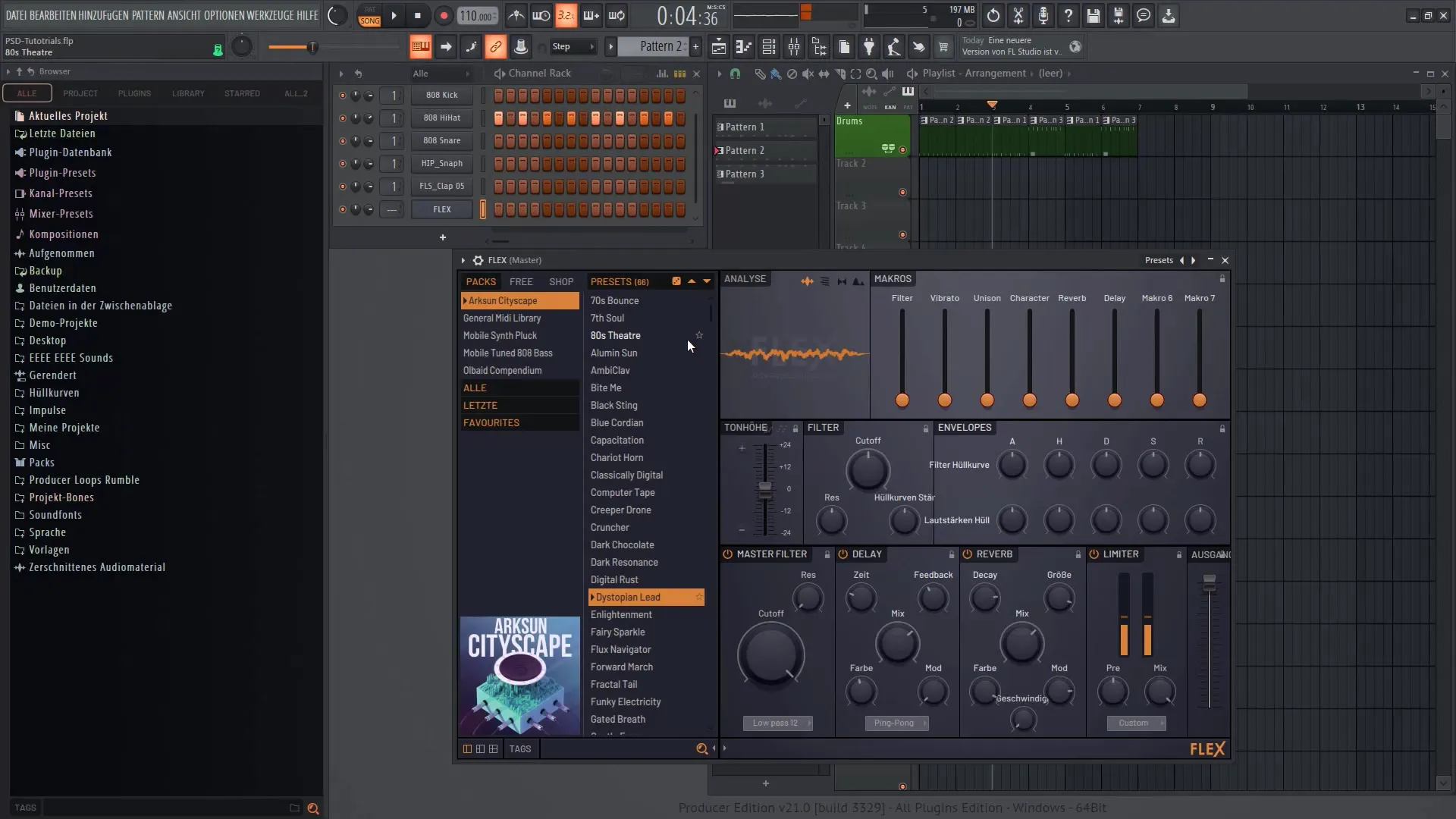 FL Studio 21에서 멜로디 작곡 및 하모니 편곡하기