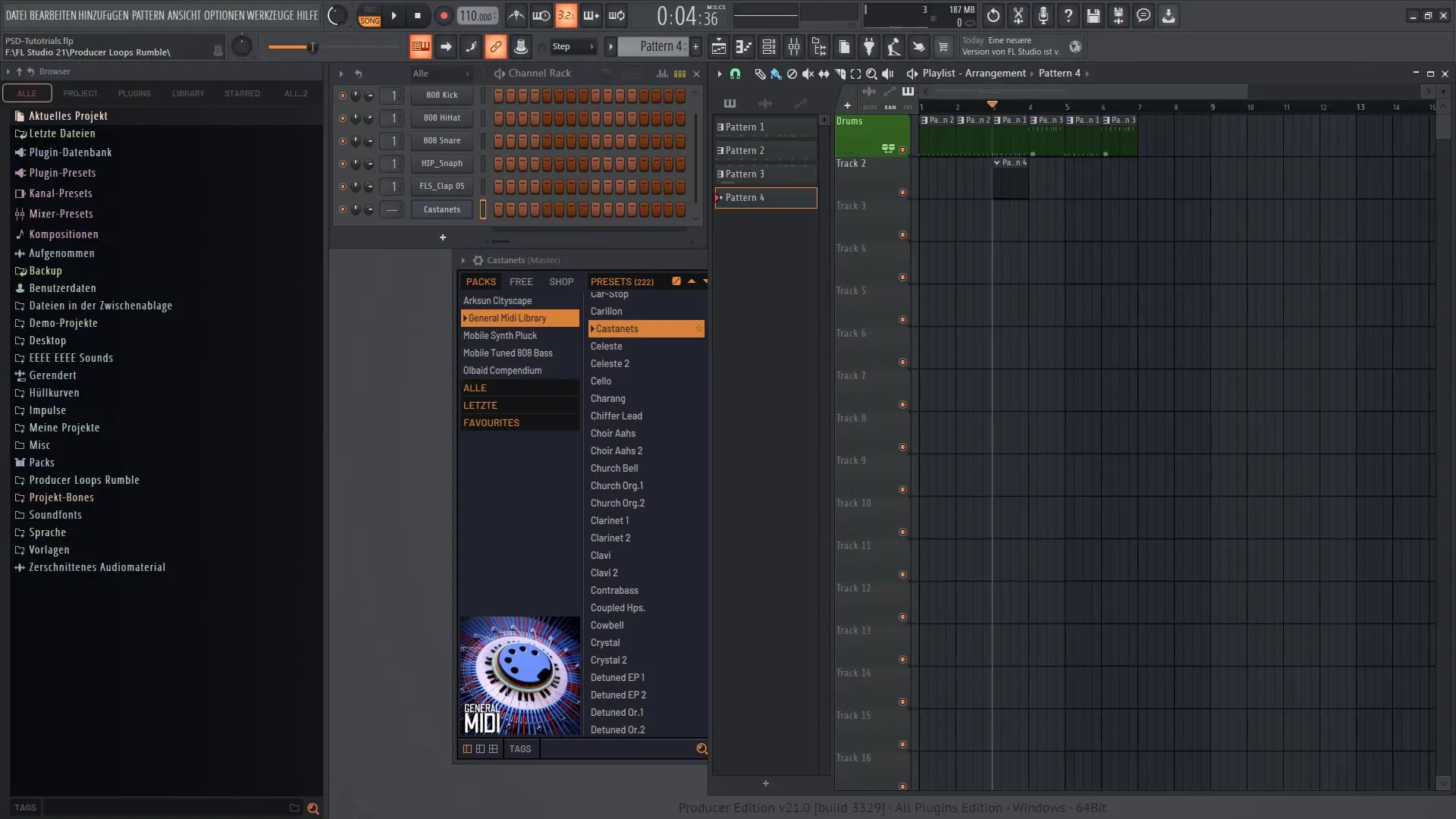 FL Studio 21에서 멜로디 작곡 및 하모니 편곡하기