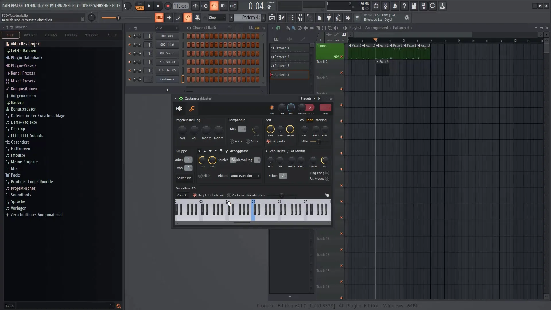 FL Studio 21에서 멜로디 작곡 및 하모니 편곡하기